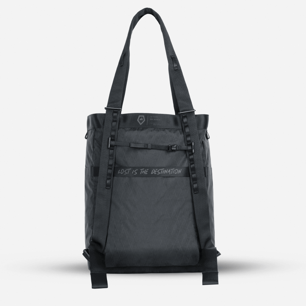 WANDRD Tote Backpack in Black — angle view 3