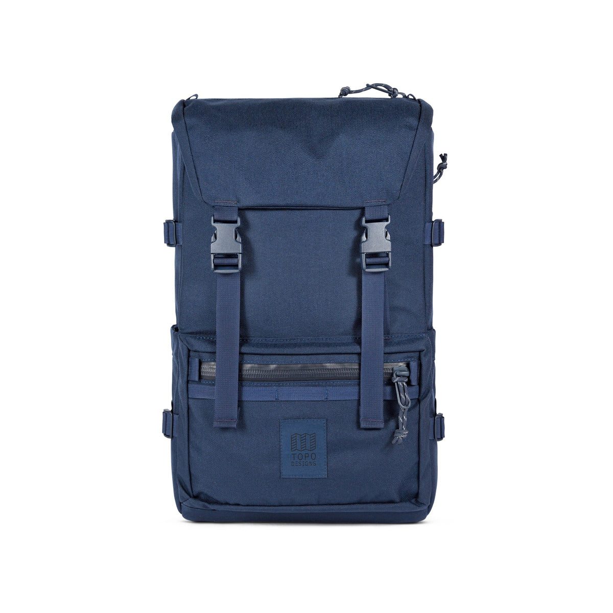Topo Designs Rover Pack Tech in Navy — front view # color_Navy