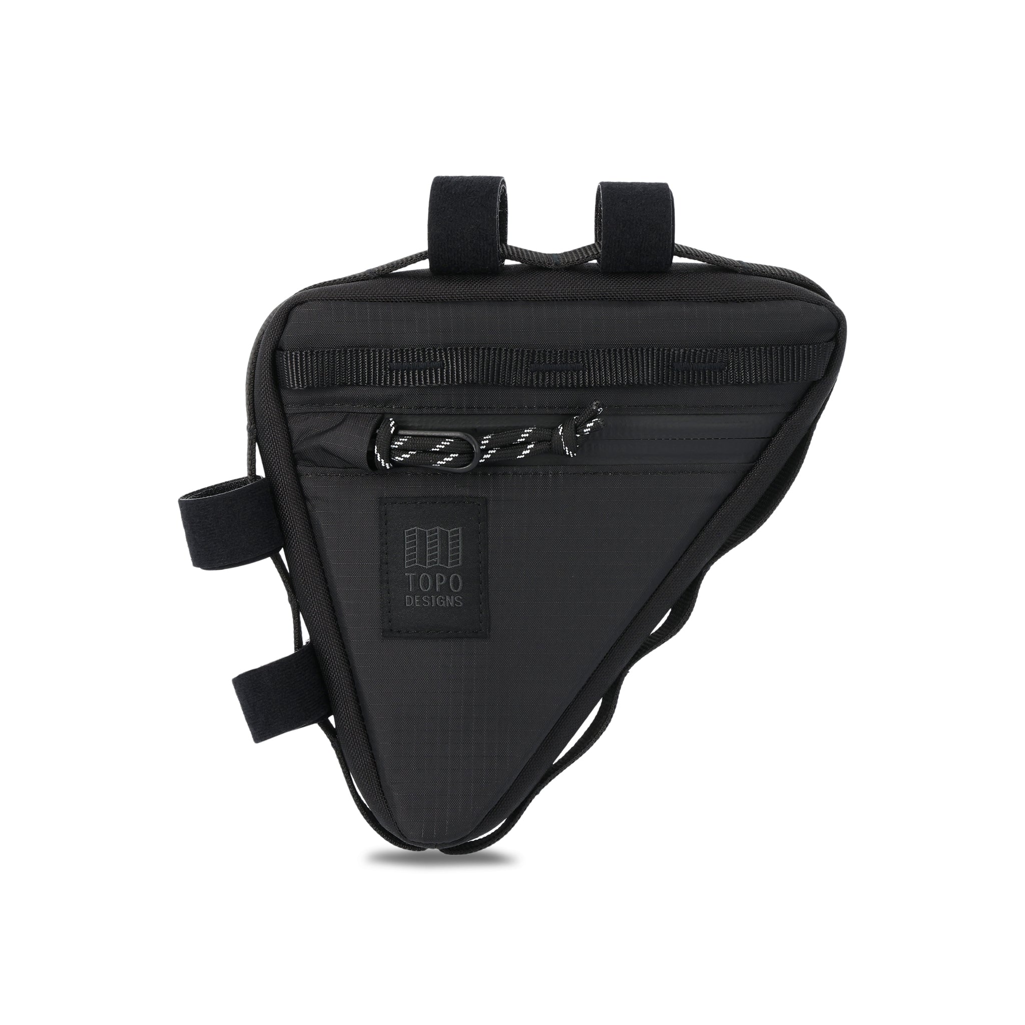 Topo Designs Bike Frame Bag in Black — front view # color_Black