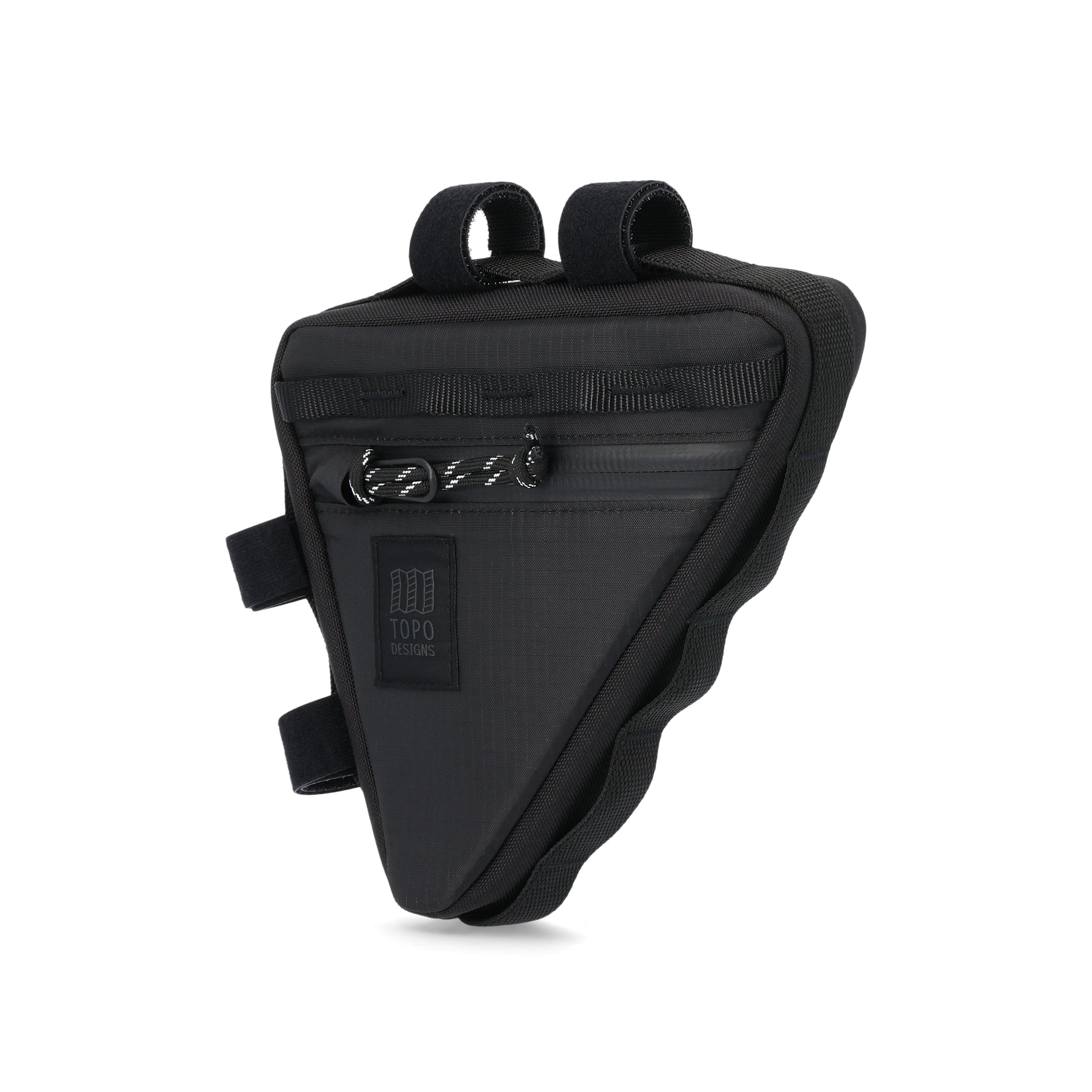 Topo Designs Bike Frame Bag in Black — angle view 2 # color_Black