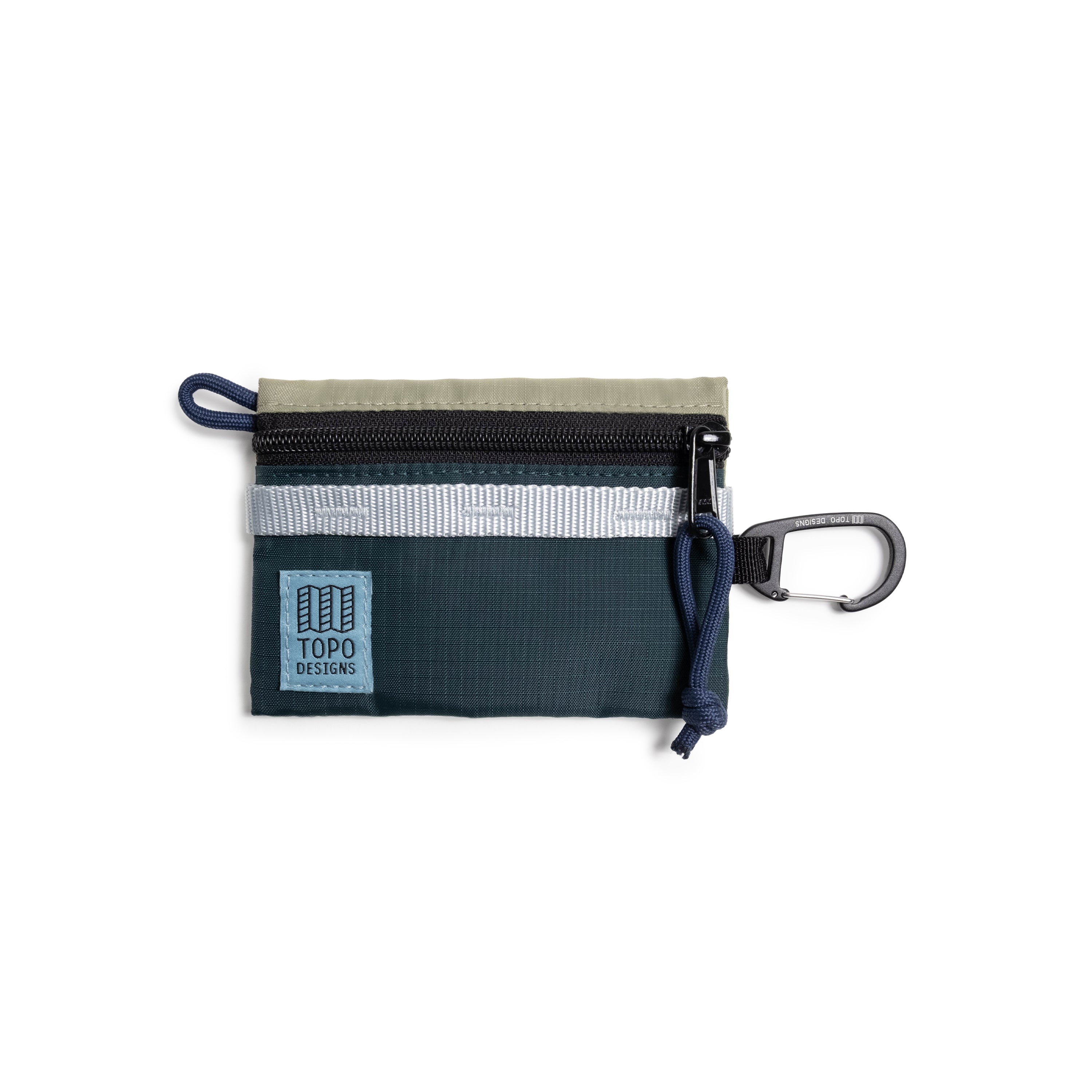 Topo Designs Mountain Accessory Bag in Oil Green Dark Pine — front view # color_Oil Green Dark Pine