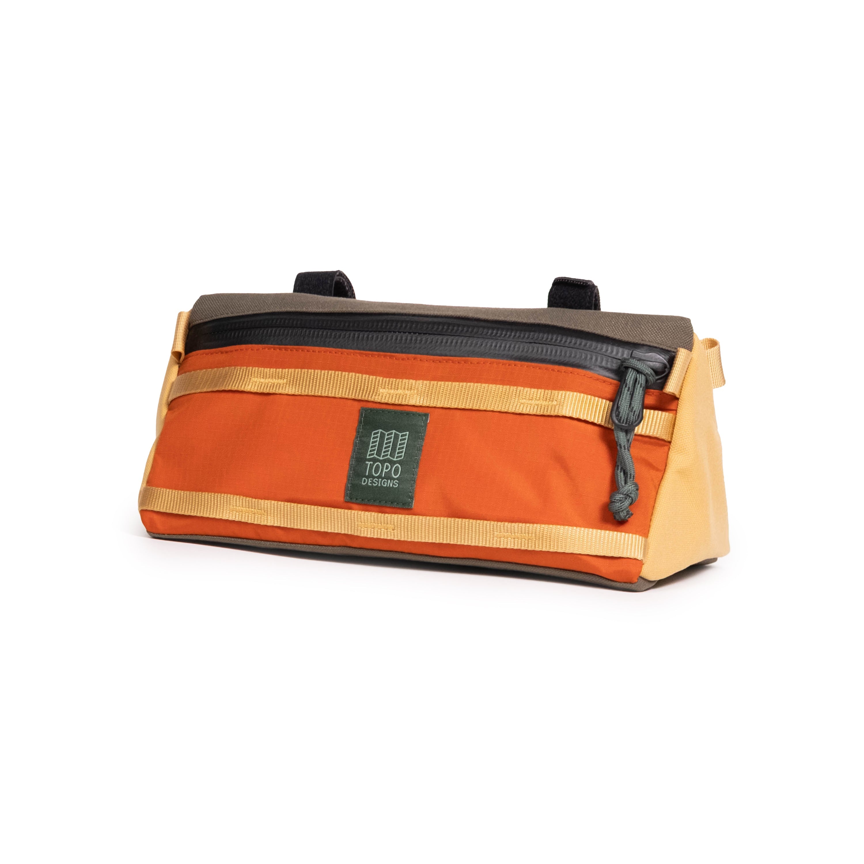 Topo Designs Bike Bag in Woodland Terracotta — front view # color_Woodland Terracotta