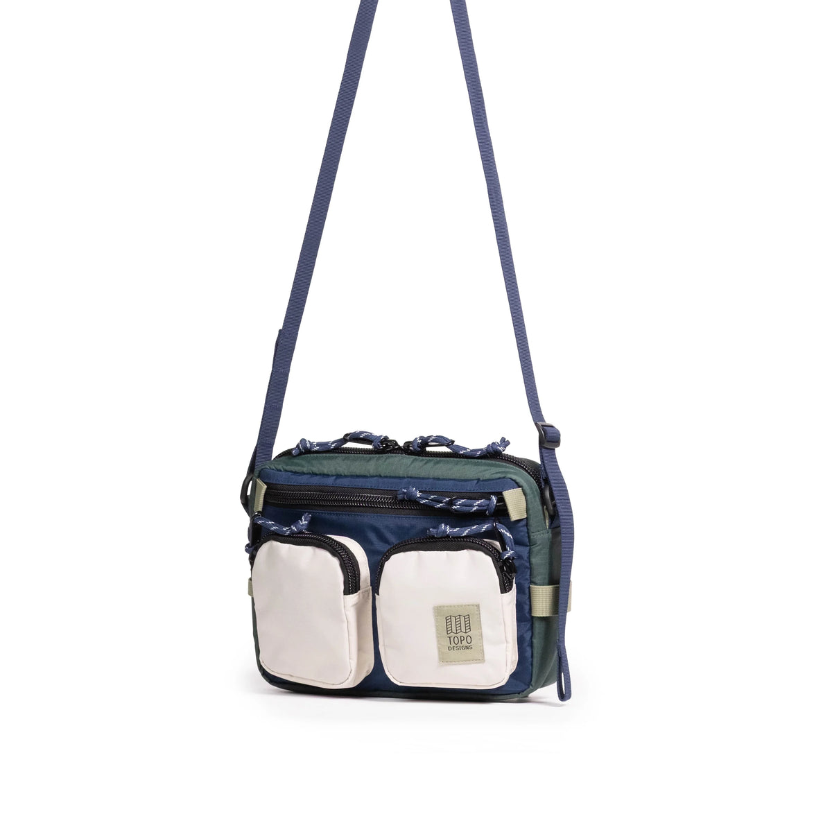 Topo Designs Block Bag in Forest Bone White — angle view 2 # color_Forest Bone White