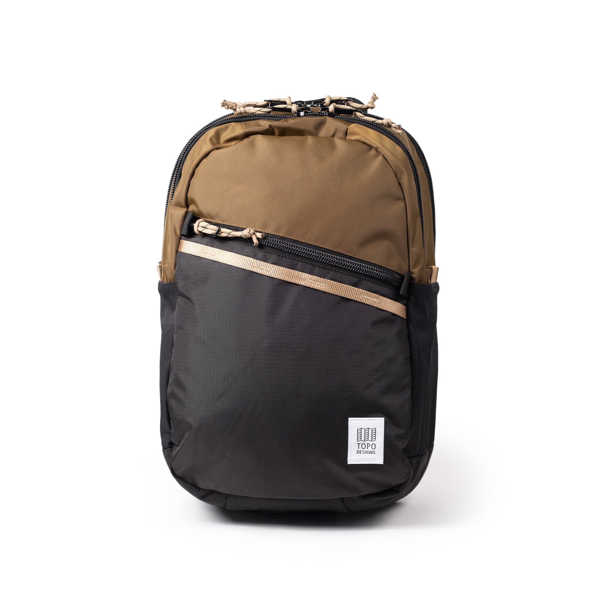 Topo Designs Commuter Backpack in Desert Palm Elmwood — front view # color_Desert Palm Elmwood