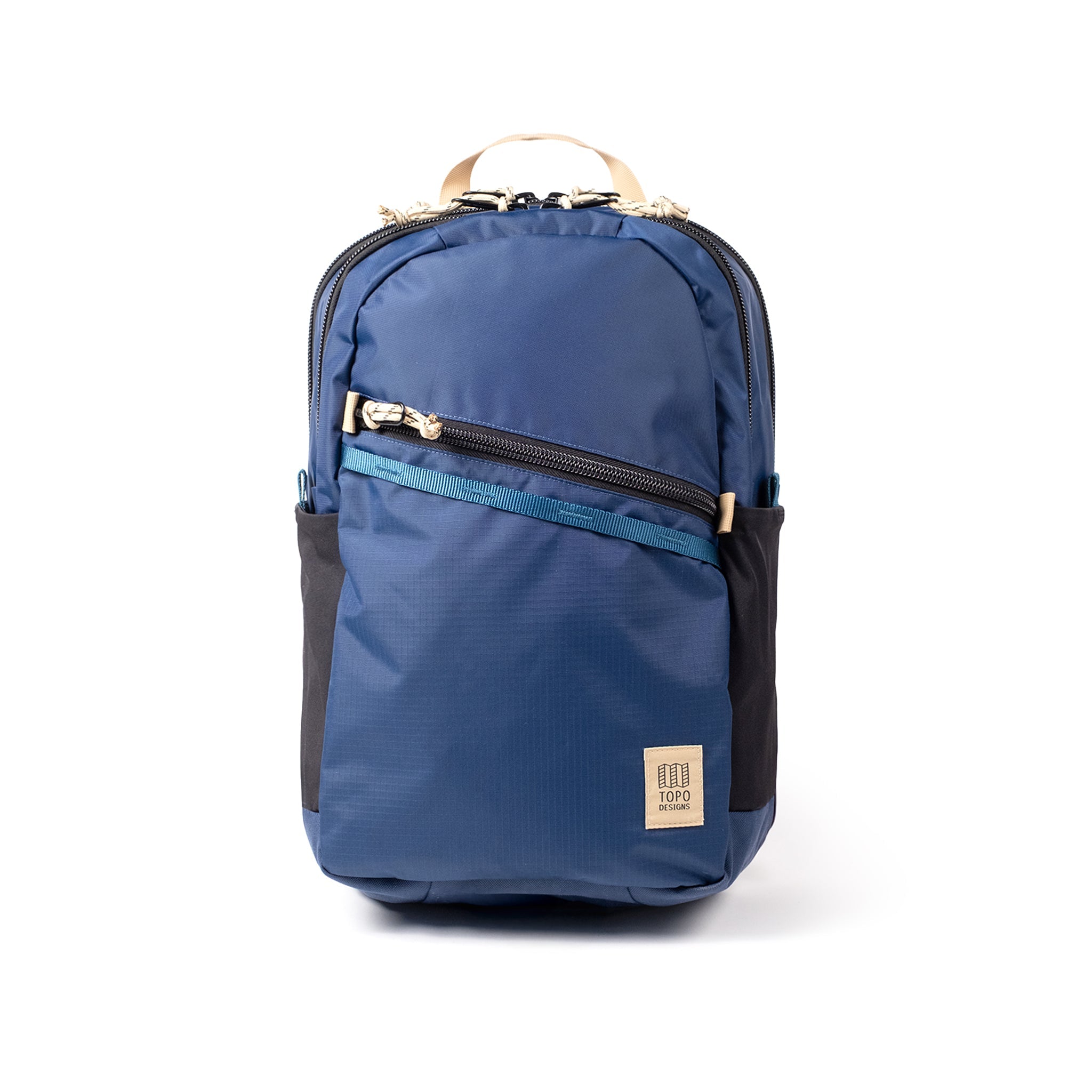 Topo Designs Commuter Backpack in Navy Sahara — front view # color_Navy Sahara