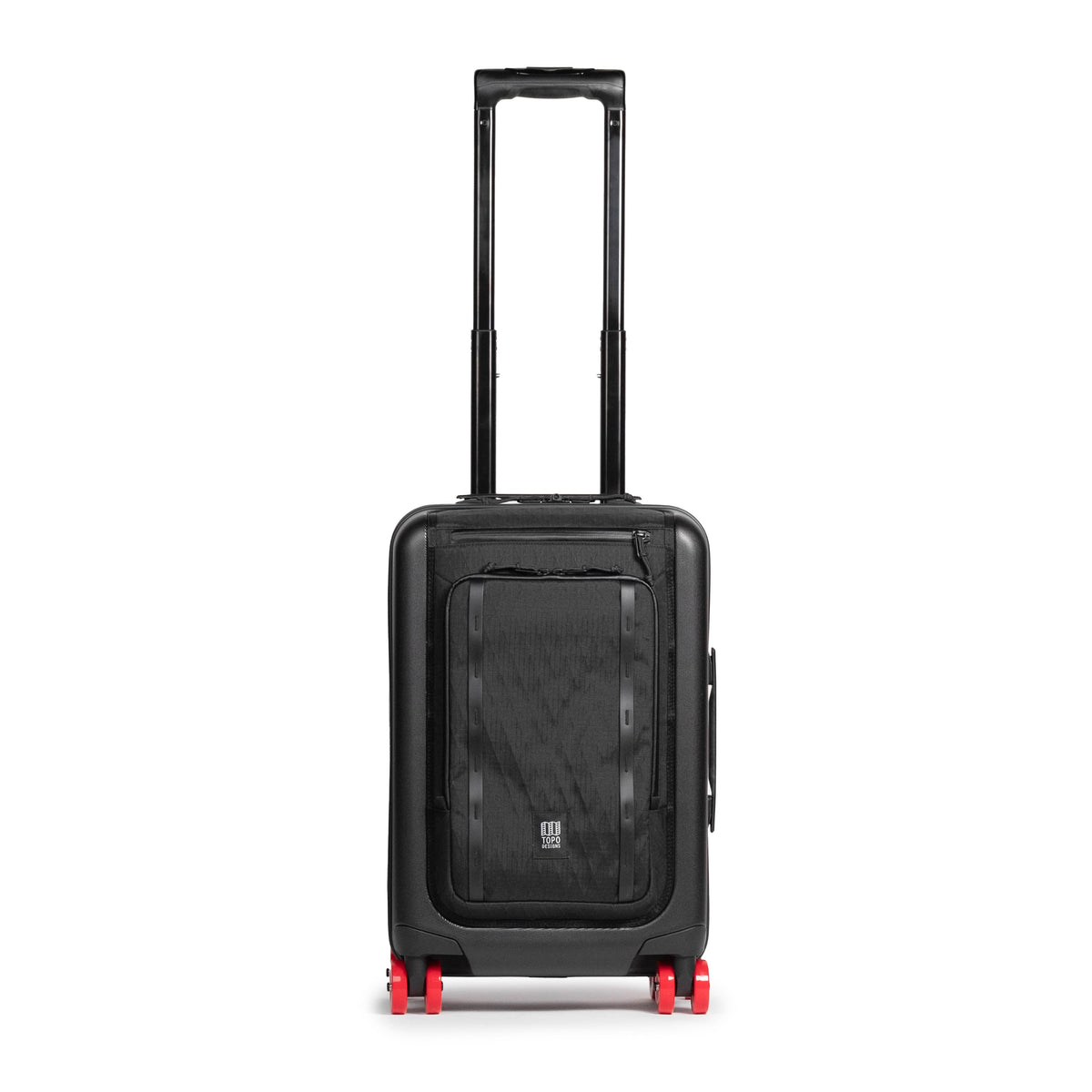 Topo Designs Global Pro Travel Roller Bag in Black — angle view 2 # color_Black