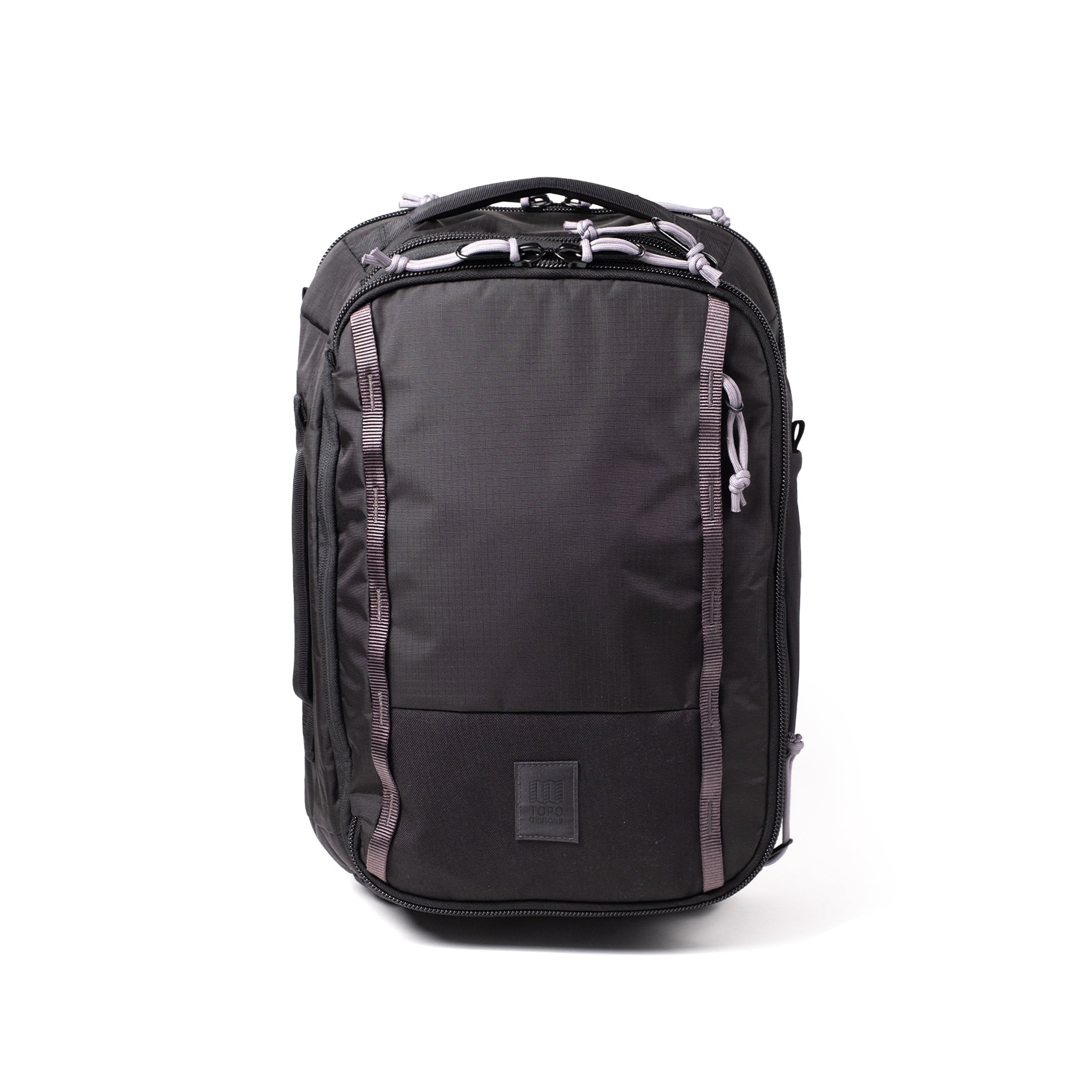 Topo Designs Global Travel Backpack in Black Black — front view # color_Black Black