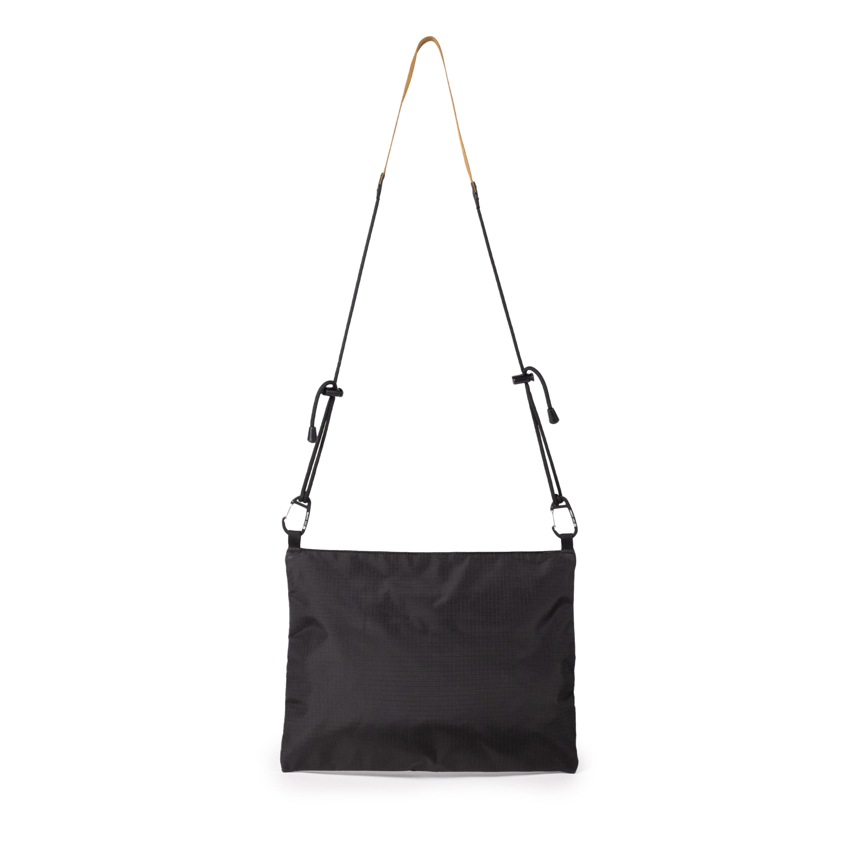 Topo Designs Mountain Accessory Shoulder Bag in Black Neutral — back view # color_Black Neutral
