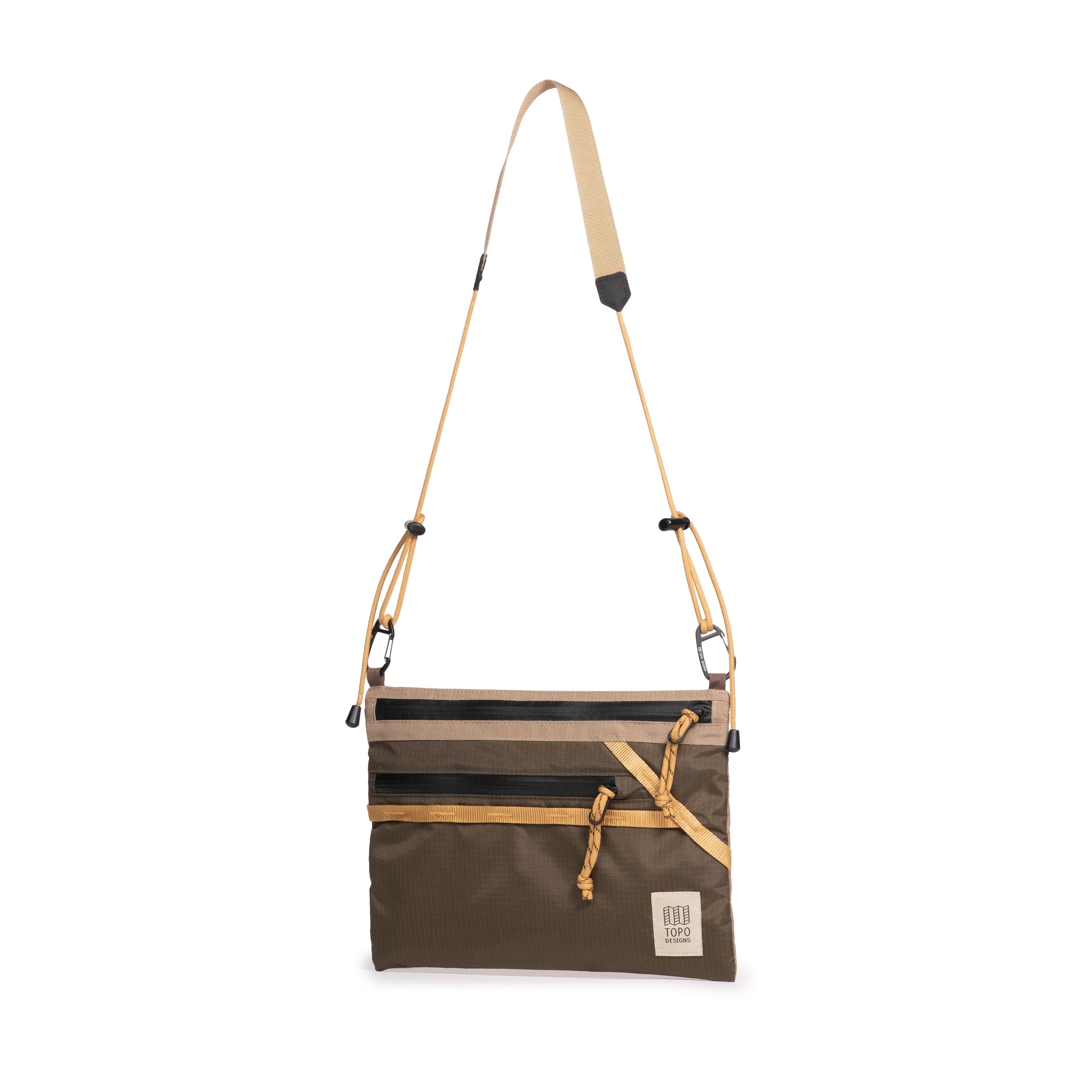 Topo Designs Mountain Accessory Shoulder Bag in Woodland Elmwood — front view # color_Woodland Elmwood
