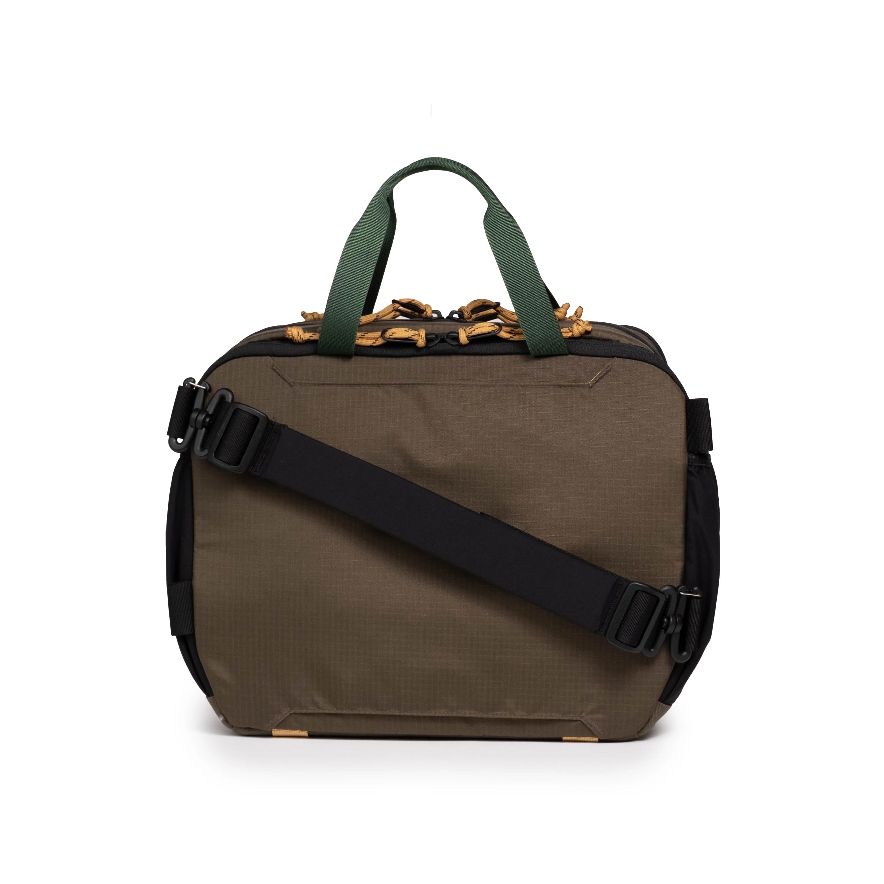 Topo Designs Mountain Cross Bag in Woodland Terracotta — back view # color_Woodland Terracotta