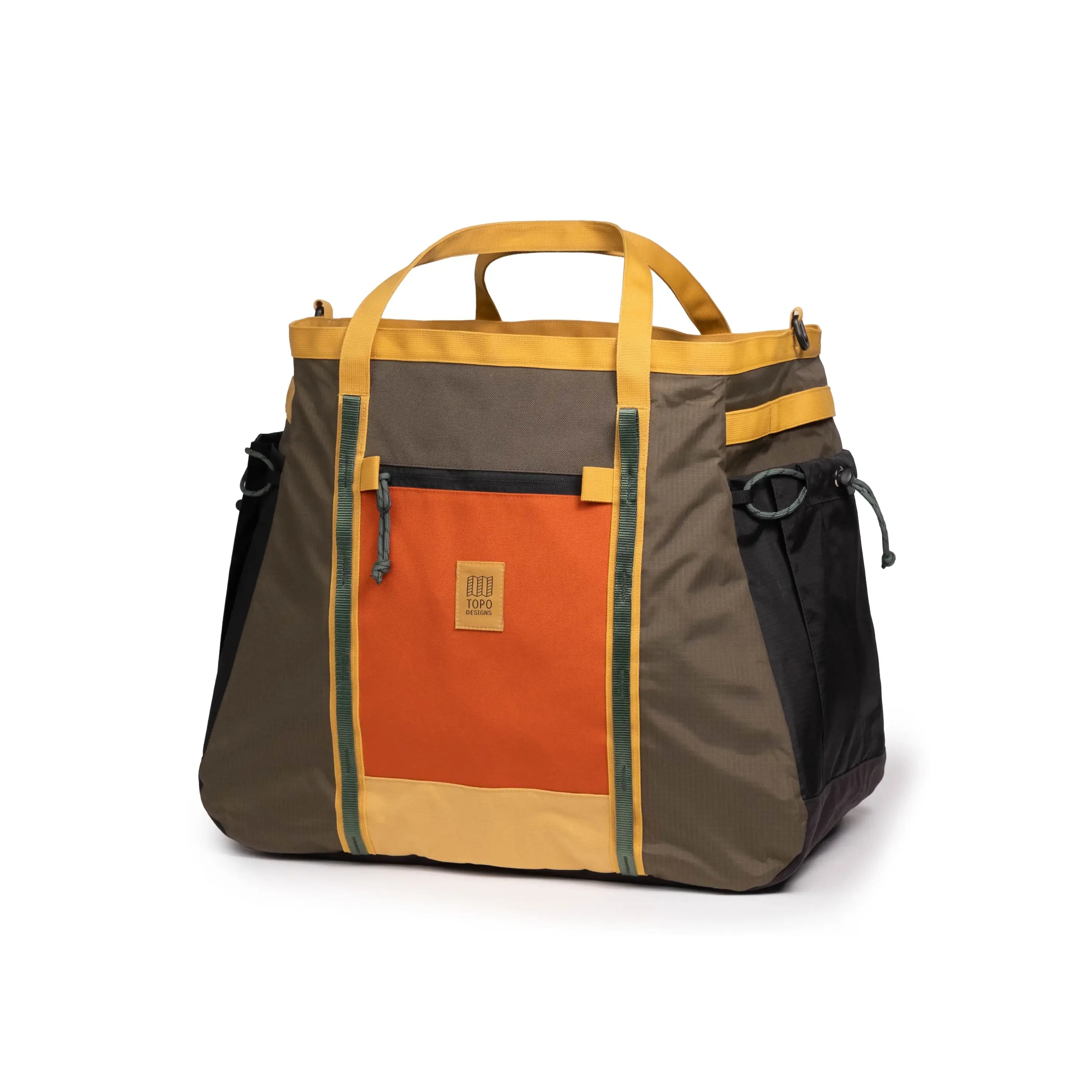 Topo Designs Mountain Gear Bag in Woodland Terracotta — angle view 2 # color_Woodland Terracotta