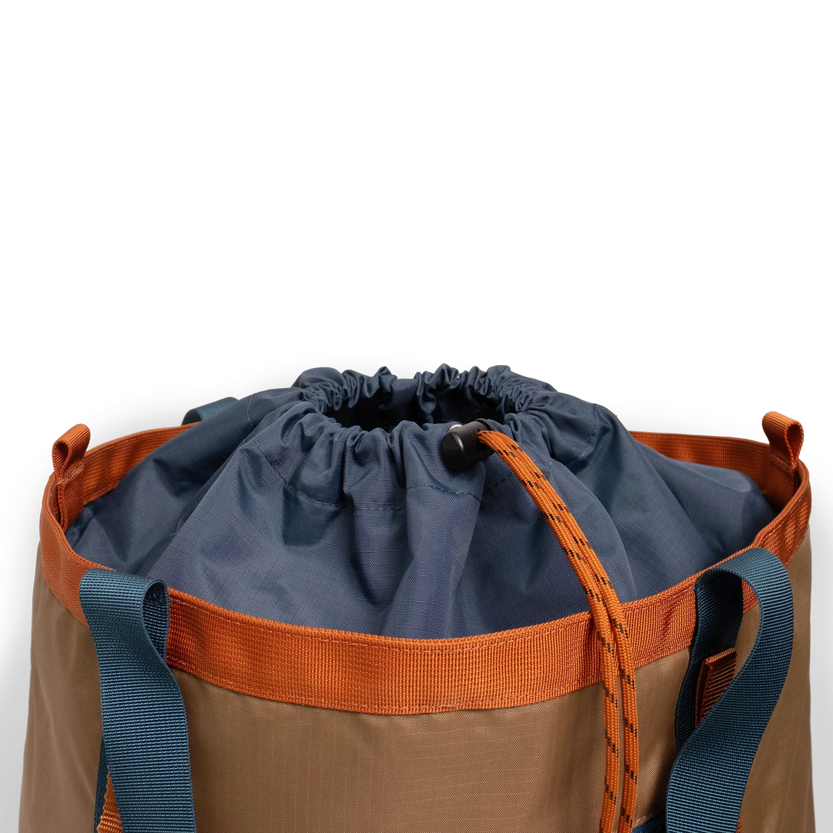 Topo Designs Mountain Utility Tote in Olive Dark Khaki — detail view 2 # color_Olive Dark Khaki