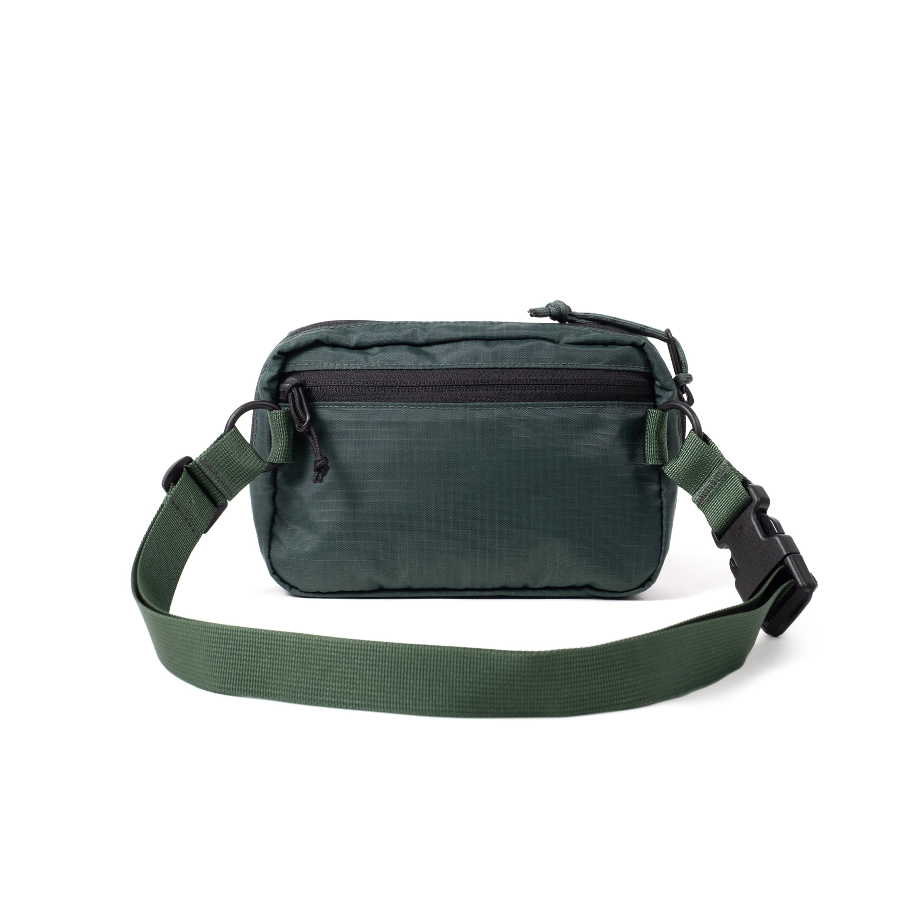 Topo Designs Ripstop Belt Bag in Forest — back view # color_Forest