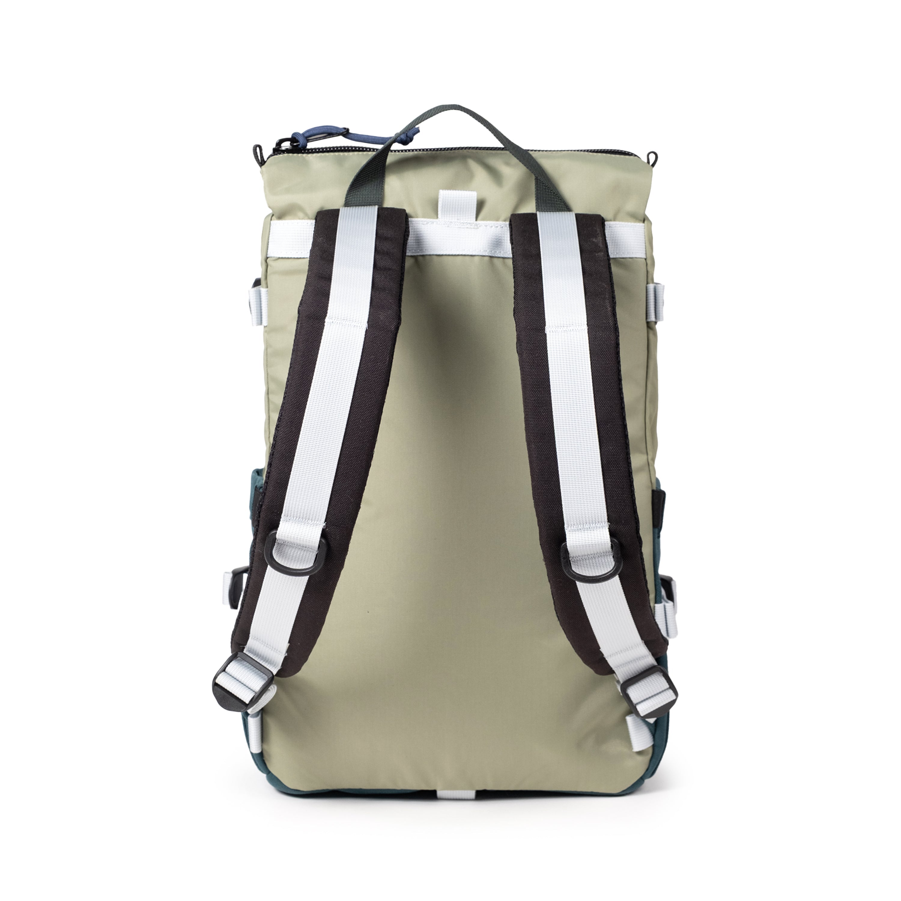 Topo Designs Rover Pack Classic in Oil Green Dark Pine — back view # color_Oil Green Dark Pine
