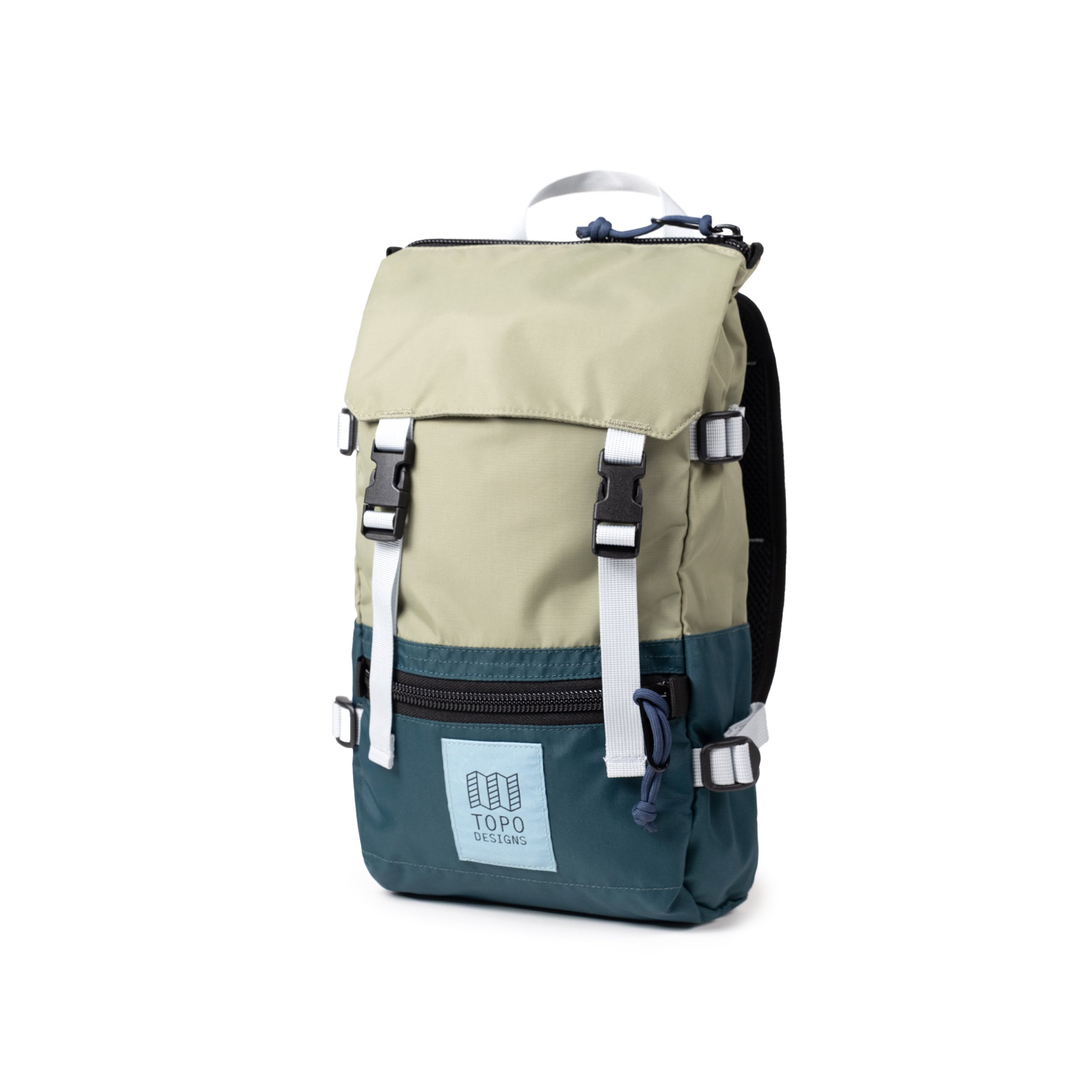 Topo Designs Rover Pack Mini in Oil Green Dark Pine — front view # color_Oil Green Dark Pine