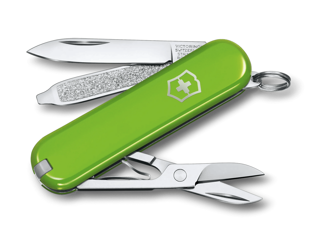 Victorinox Classic SD Swiss Army Knife in Green — angle view 2