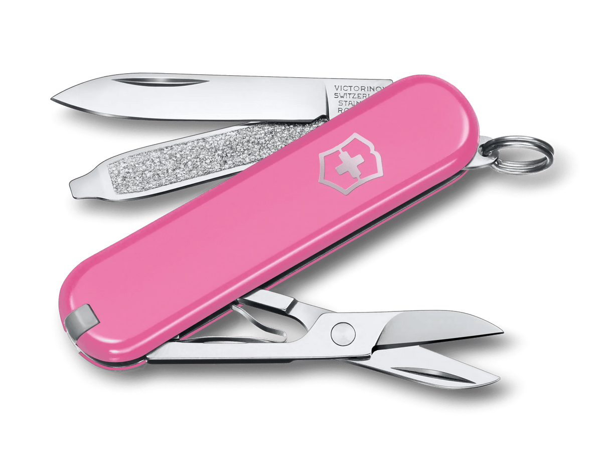 Victorinox Classic SD Swiss Army Knife in Pink — angle view 2