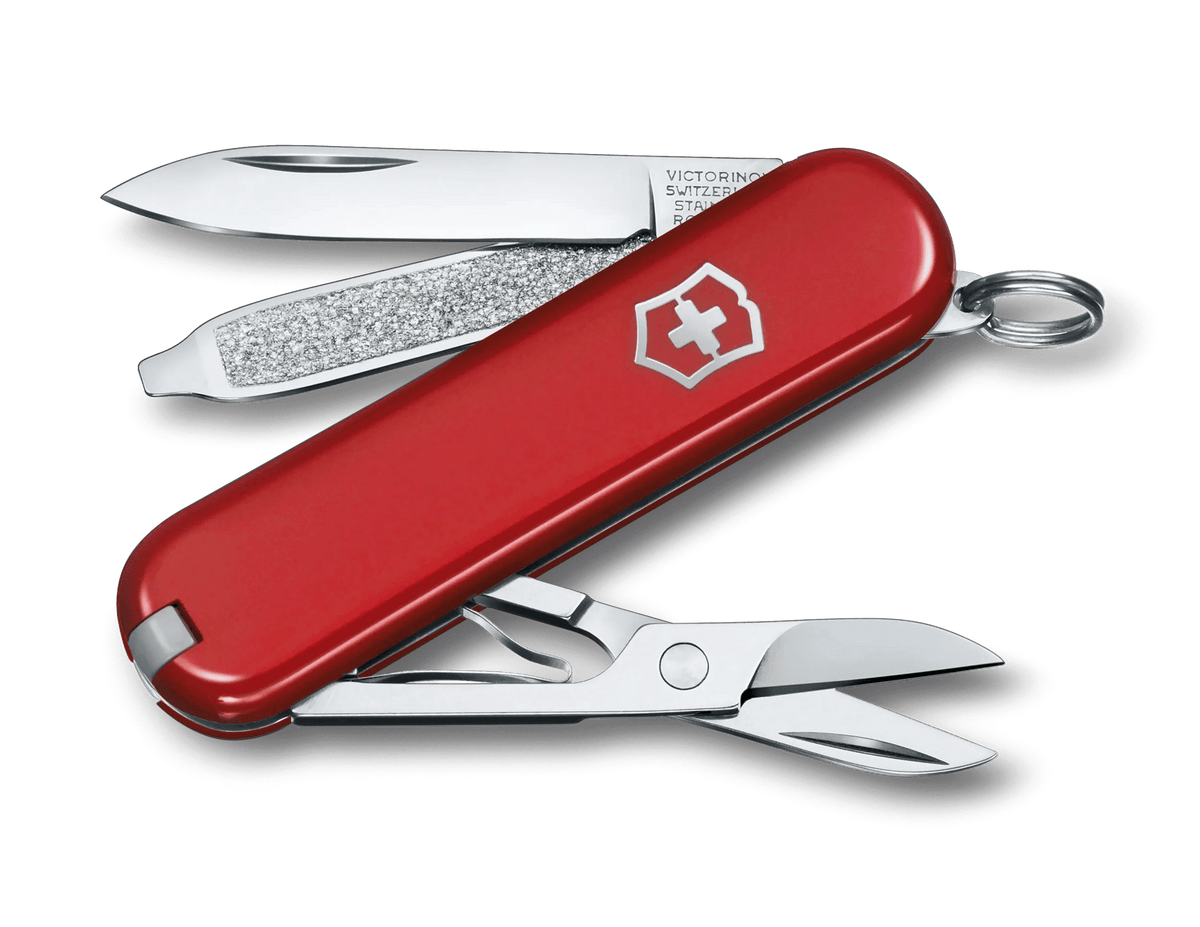 Victorinox Classic SD Swiss Army Knife in Red — angle view 2
