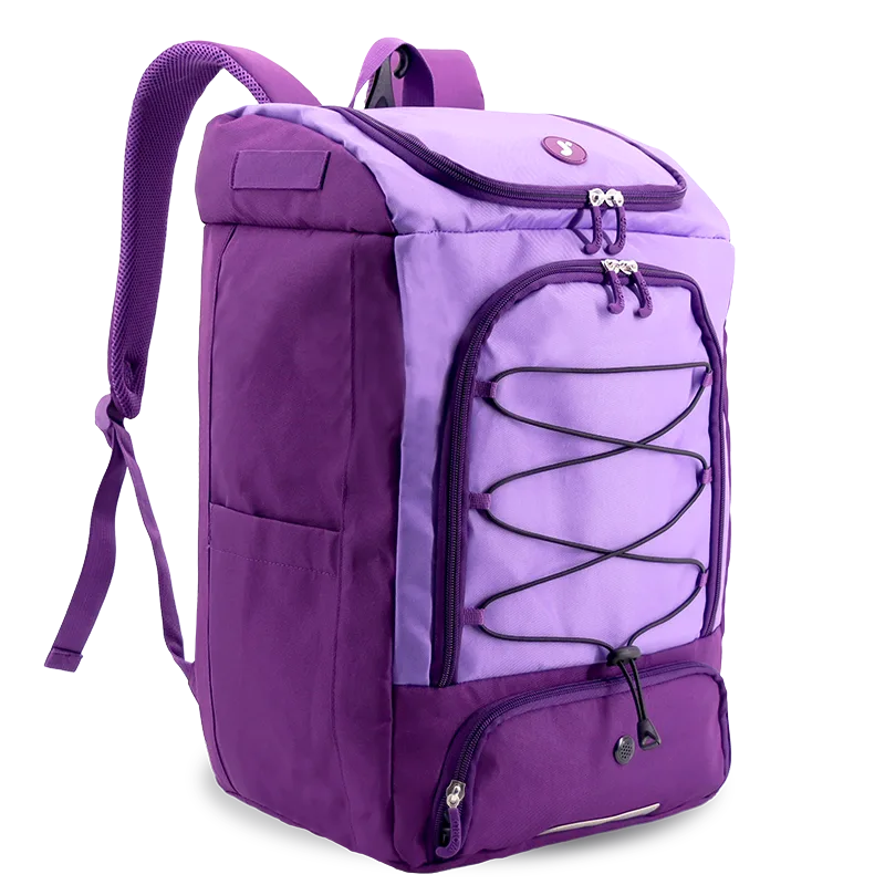 J World Athlete Multi-Sports Backpack in Purple — angle view 2 # color_Purple