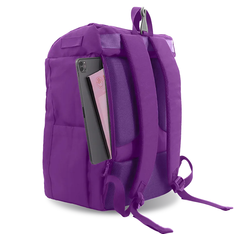 J World Athlete Multi-Sports Backpack in Purple — back view 2 # color_Purple