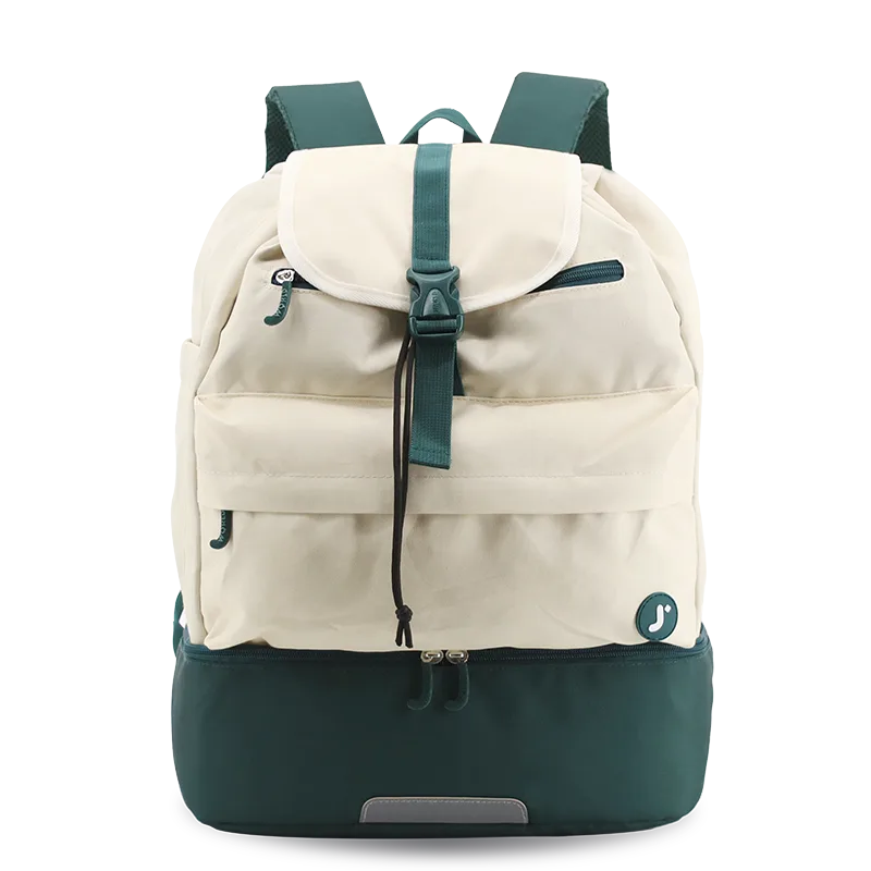 J World Ace Racket Sports Backpack for Tennis & Pickleball in Green — front view # color_Green
