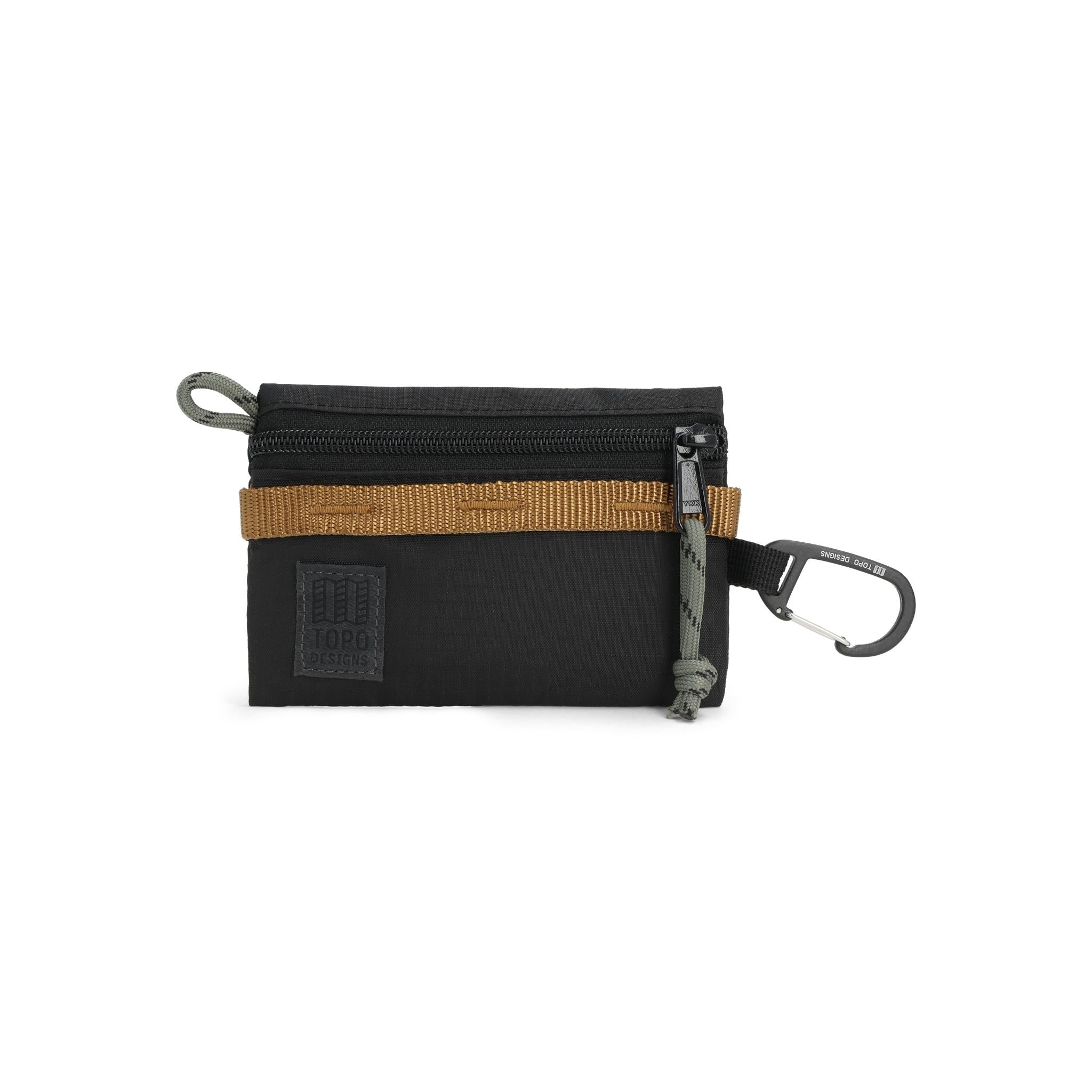 Topo Designs Mountain Accessory Bag in Black Neutral — front view # color_Black Neutral