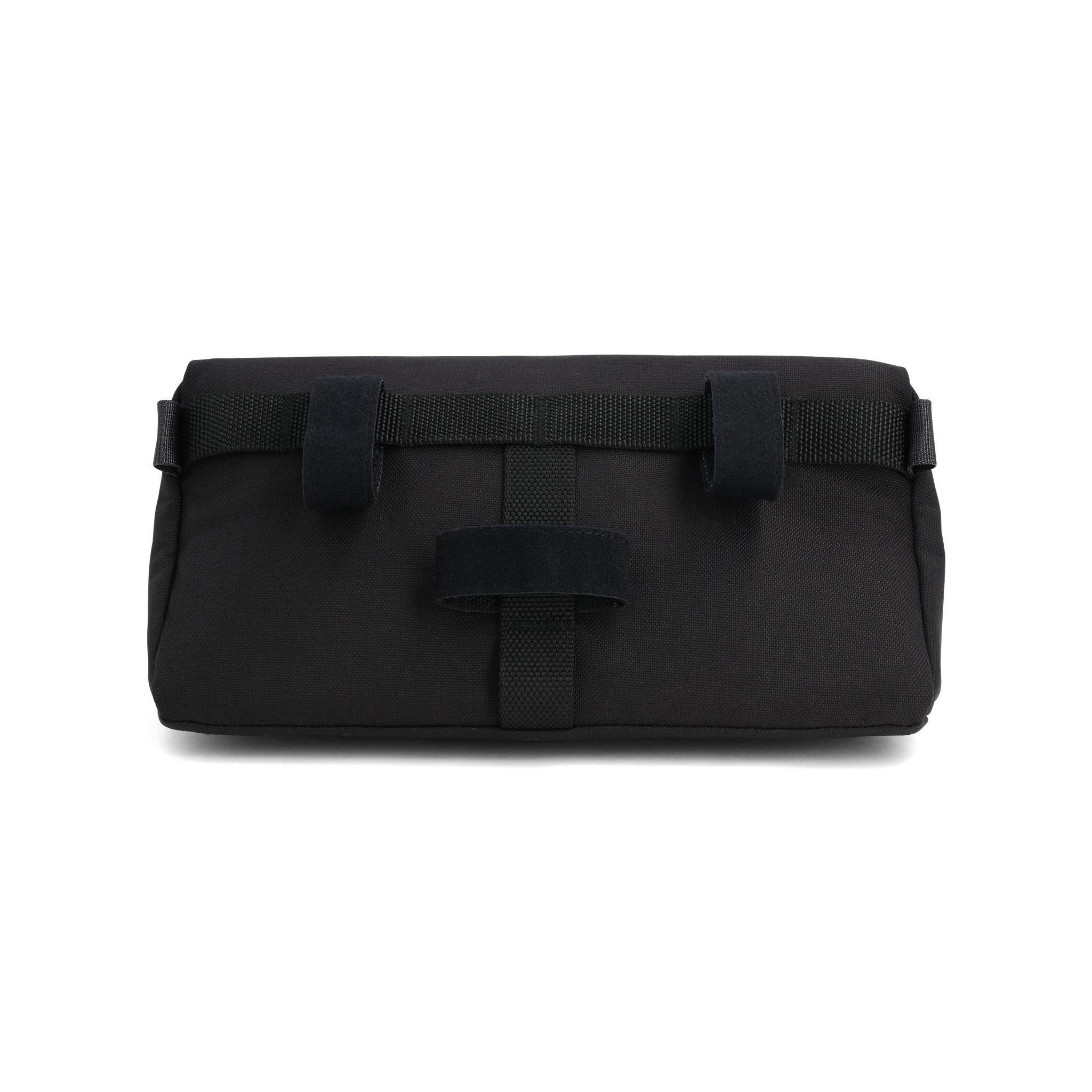 Topo Designs Bike Bag in Black Neutral — back view # color_Black Neutral