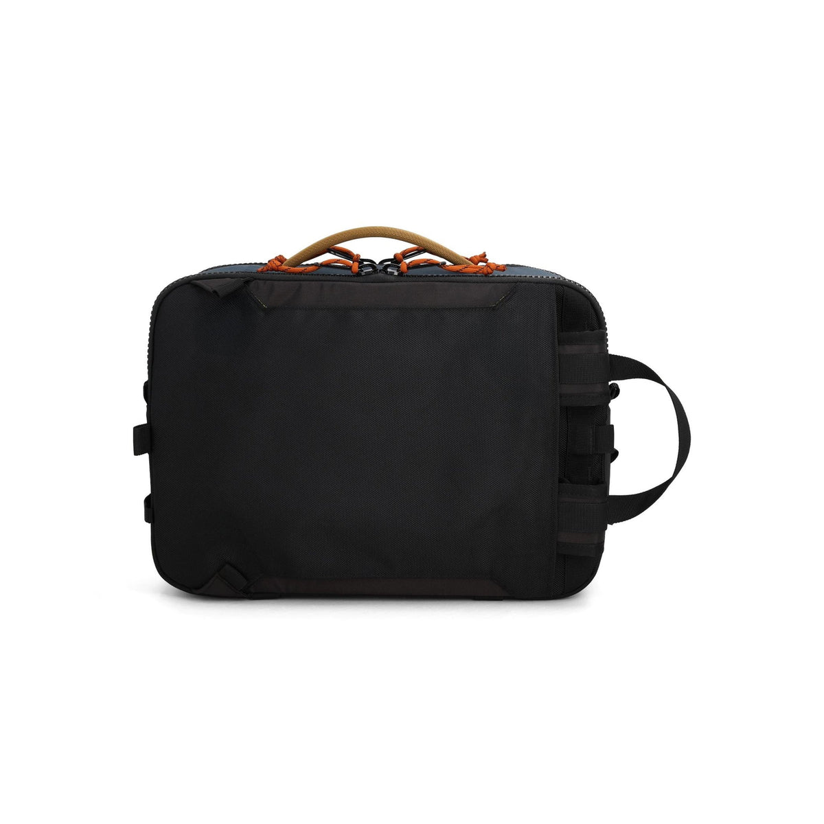 Topo Designs Global Briefcase in Olive Dark Khaki — back view 2 # color_Olive Dark Khaki