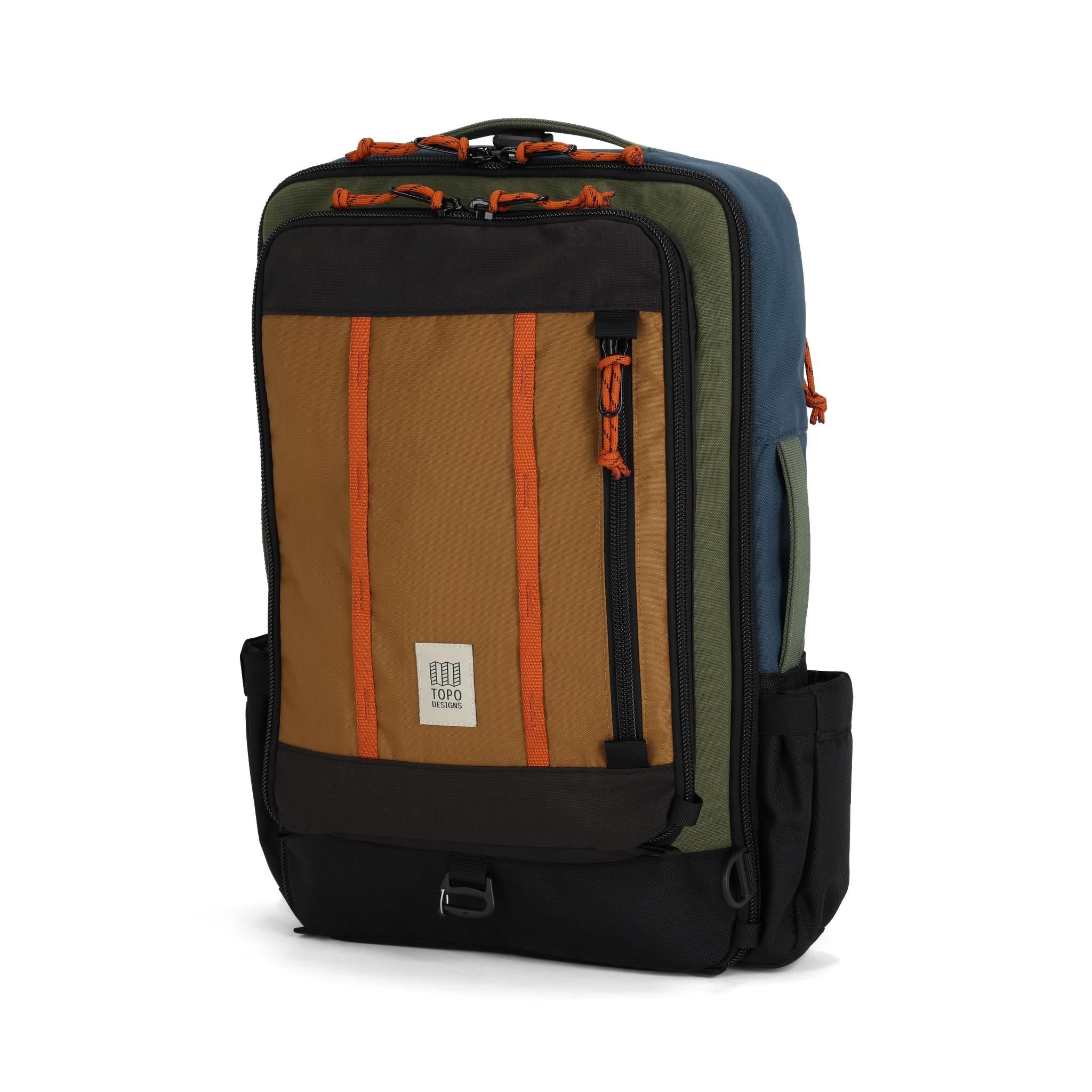 Topo Designs Global Travel Bag 30L in Olive Dark Khaki — angle view 2 # color_Olive Dark Khaki