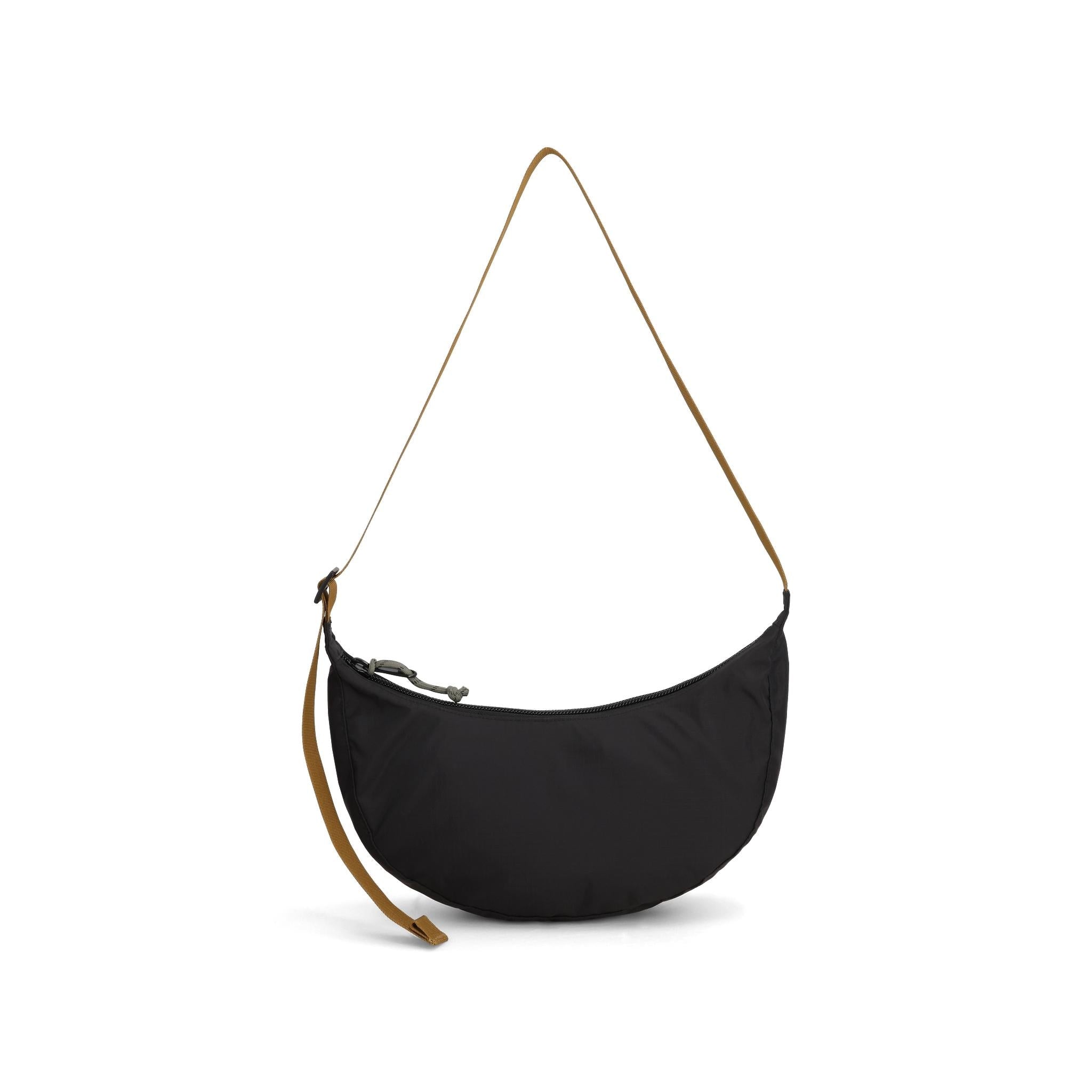Topo Designs Moonlight Crossbody Bag in Black Neutral — back view # color_Black Neutral