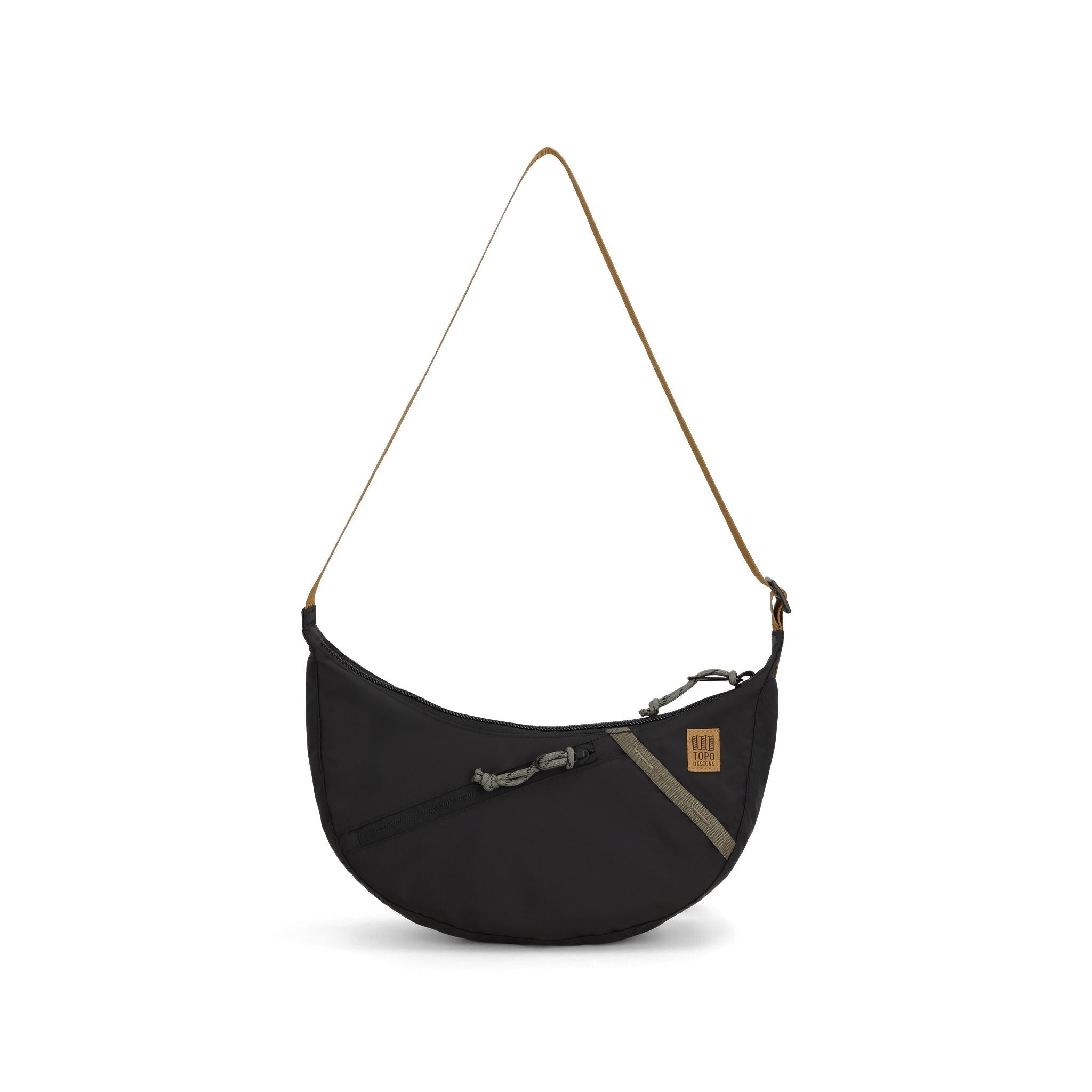 Topo Designs Moonlight Crossbody Bag in Black Neutral — front view # color_Black Neutral