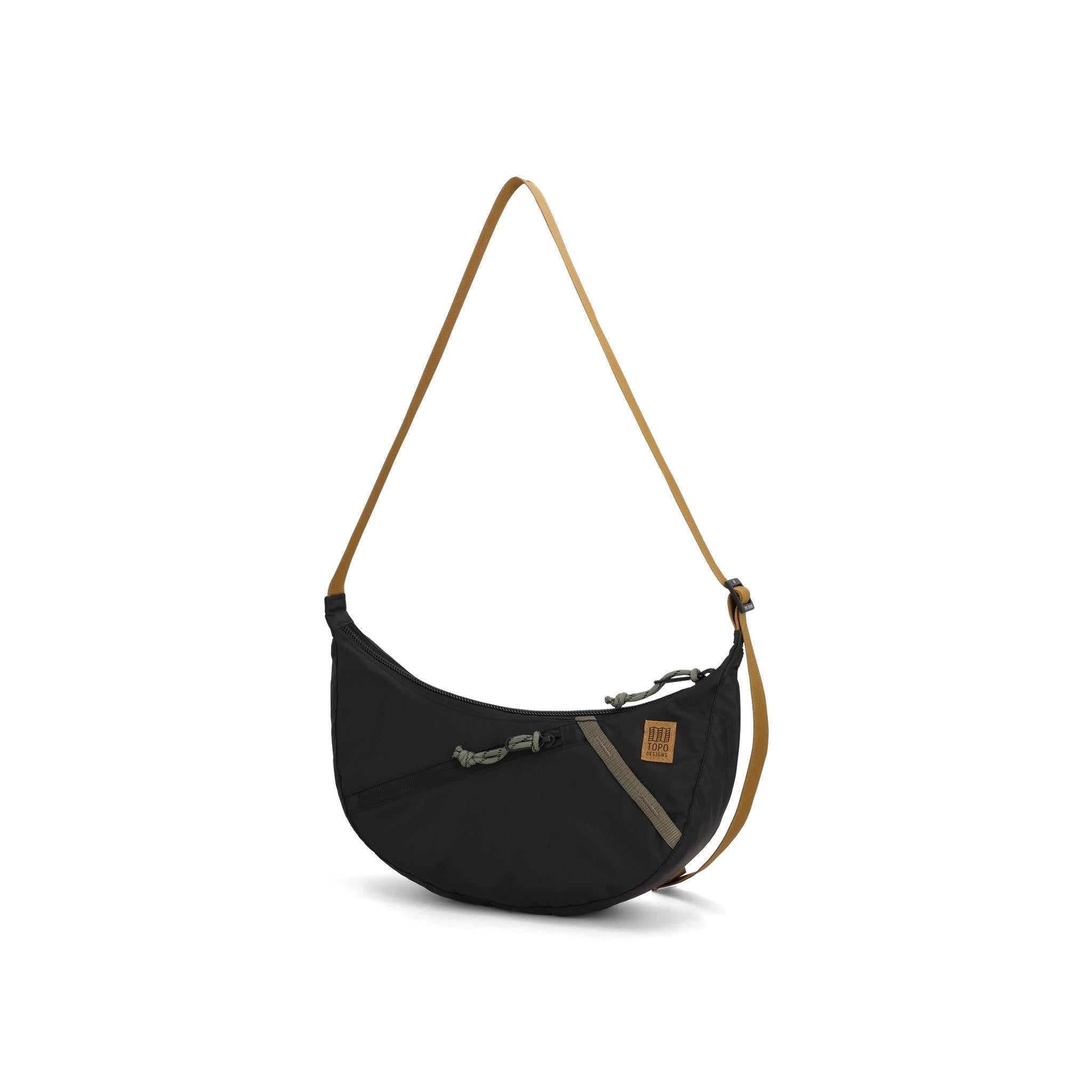 Topo Designs Moonlight Crossbody Bag in Black Neutral — angle view 2 # color_Black Neutral