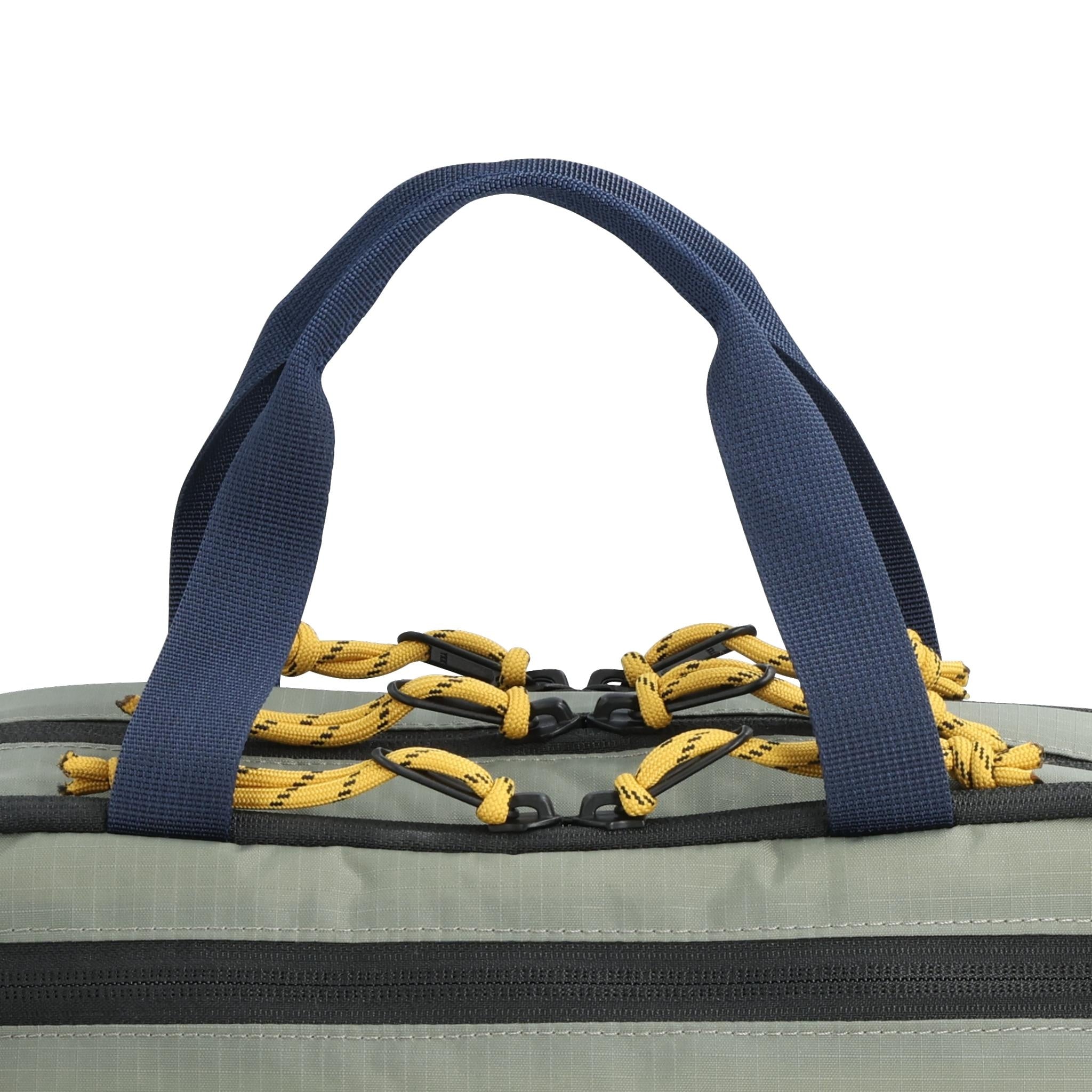 Topo Designs Mountain Cross Bag in Beetle Khaki — detail view # color_Beetle Khaki