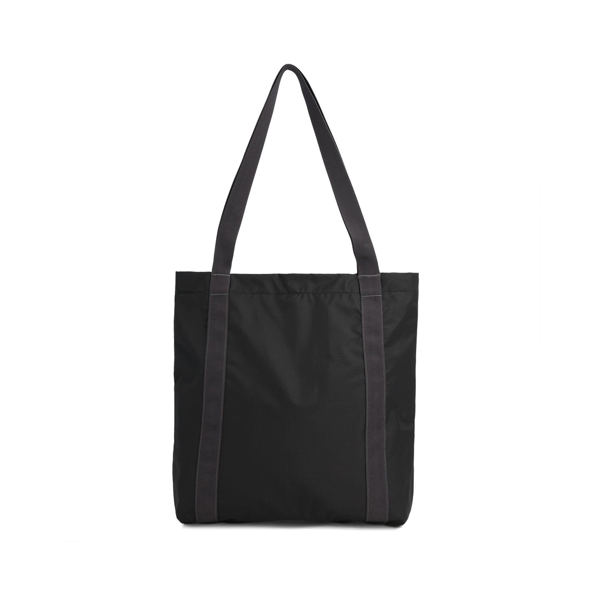 Topo Designs Mountain Essential Tote in Black Neutral — back view # color_Black Neutral