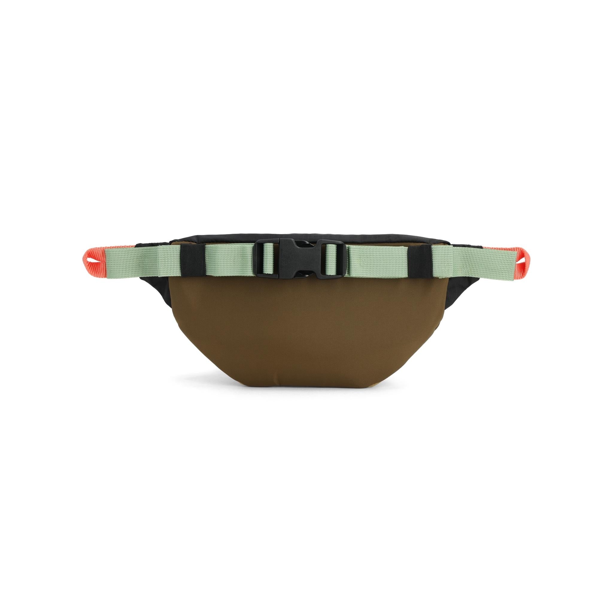 Topo Designs Mountain Waist Pack in Desert Palm Sahara — back view # color_Desert Palm Sahara