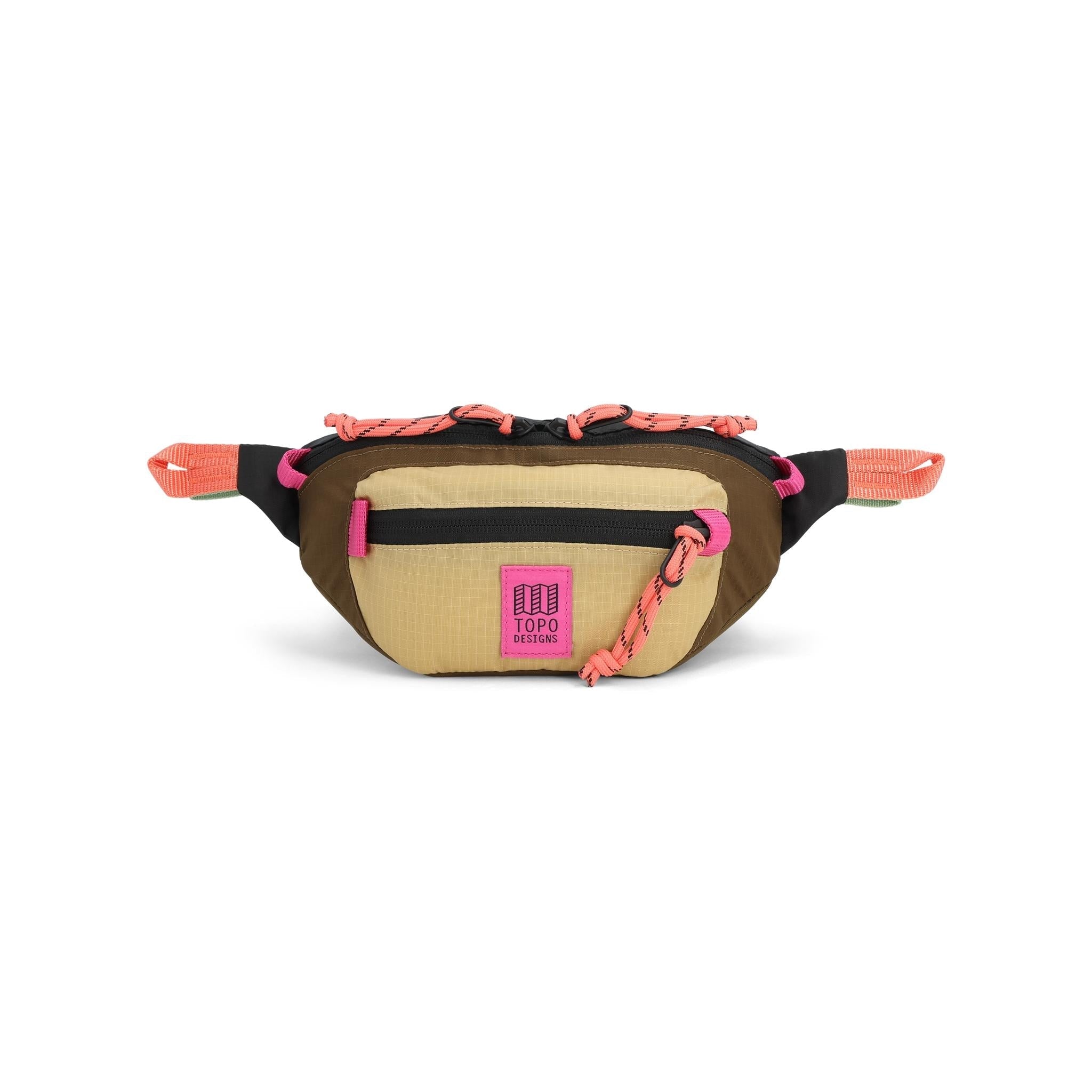 Topo Designs Mountain Waist Pack in Desert Palm Sahara — front view # color_Desert Palm Sahara
