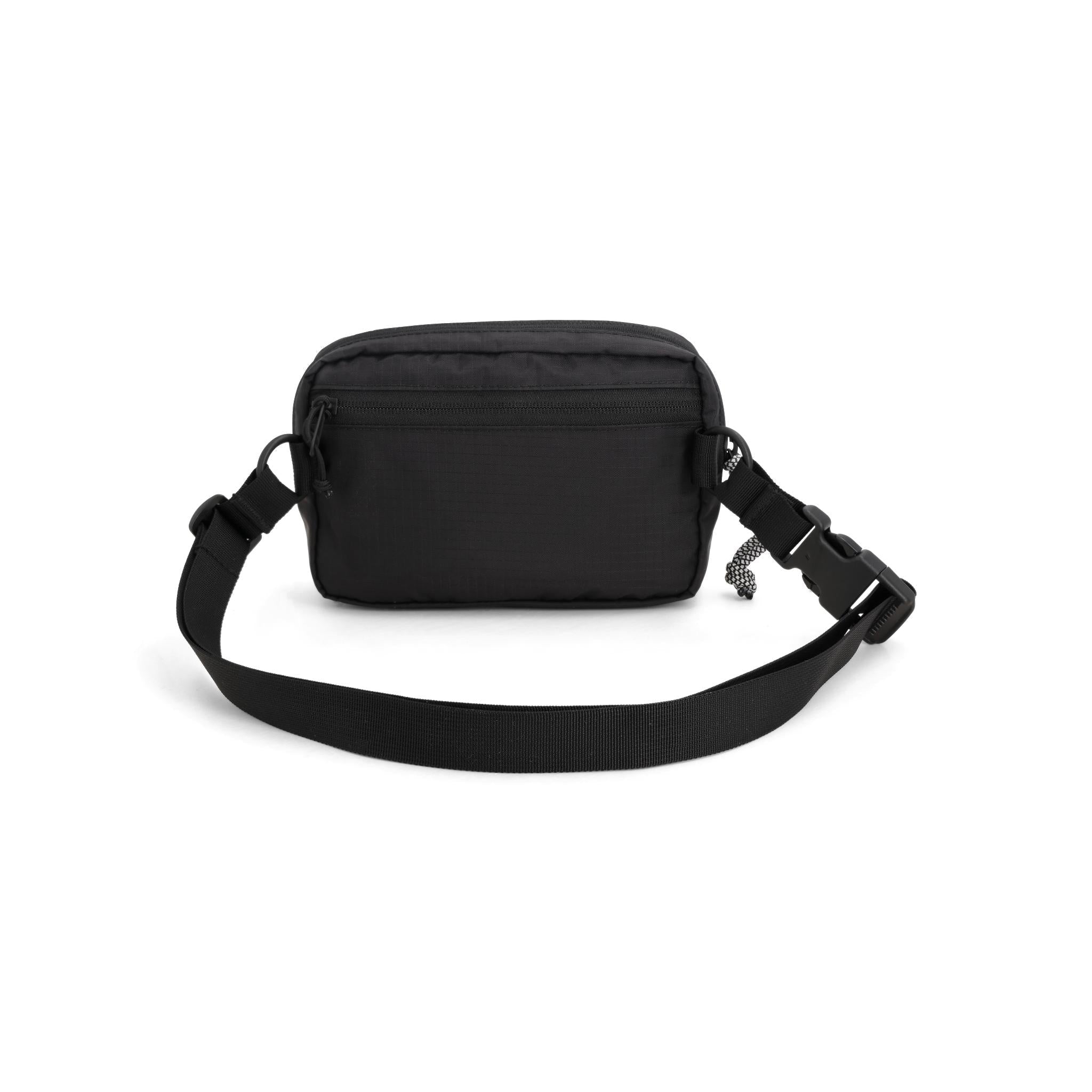 Topo Designs Ripstop Belt Bag in Black — back view # color_Black