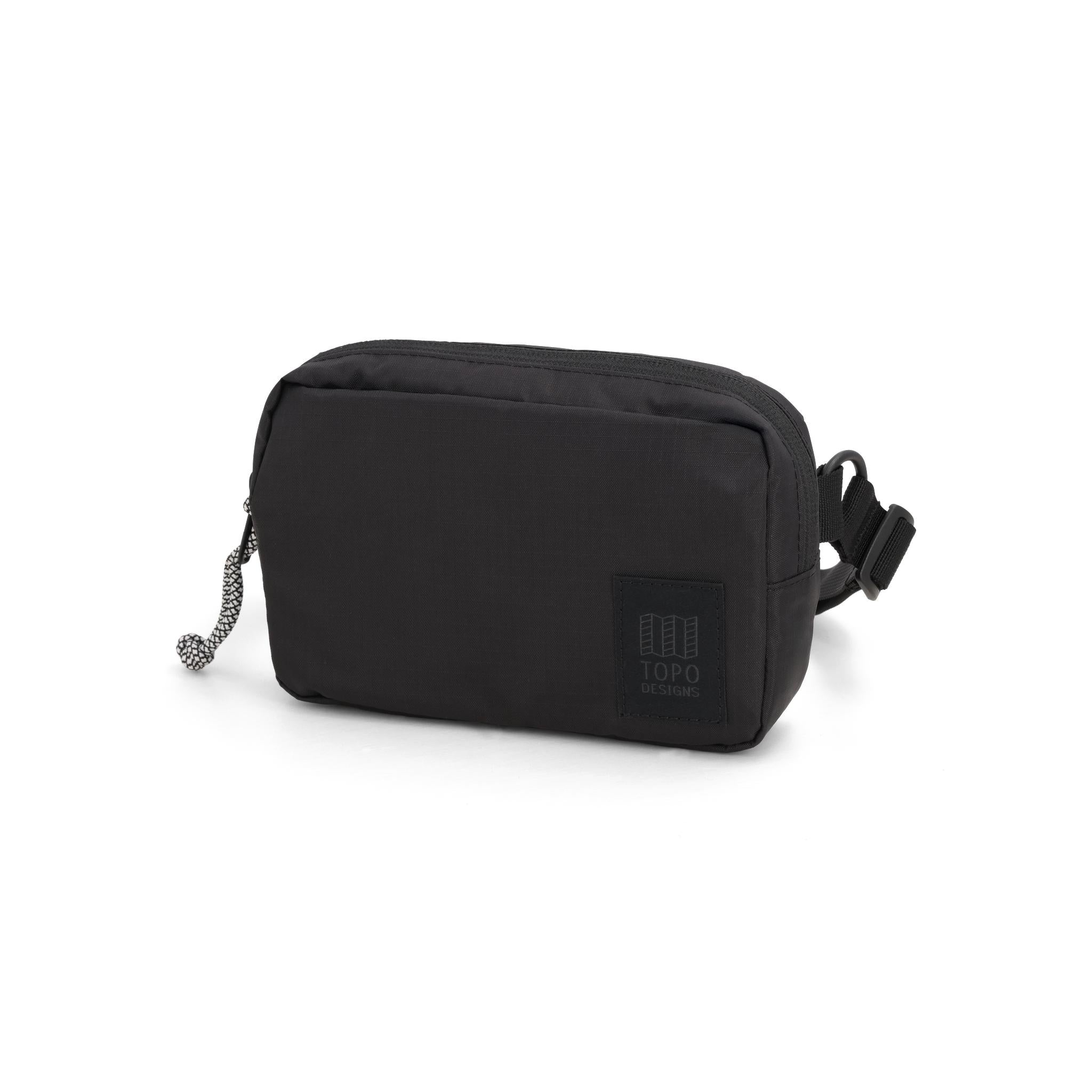 Topo Designs Ripstop Belt Bag in Black — front view # color_Black