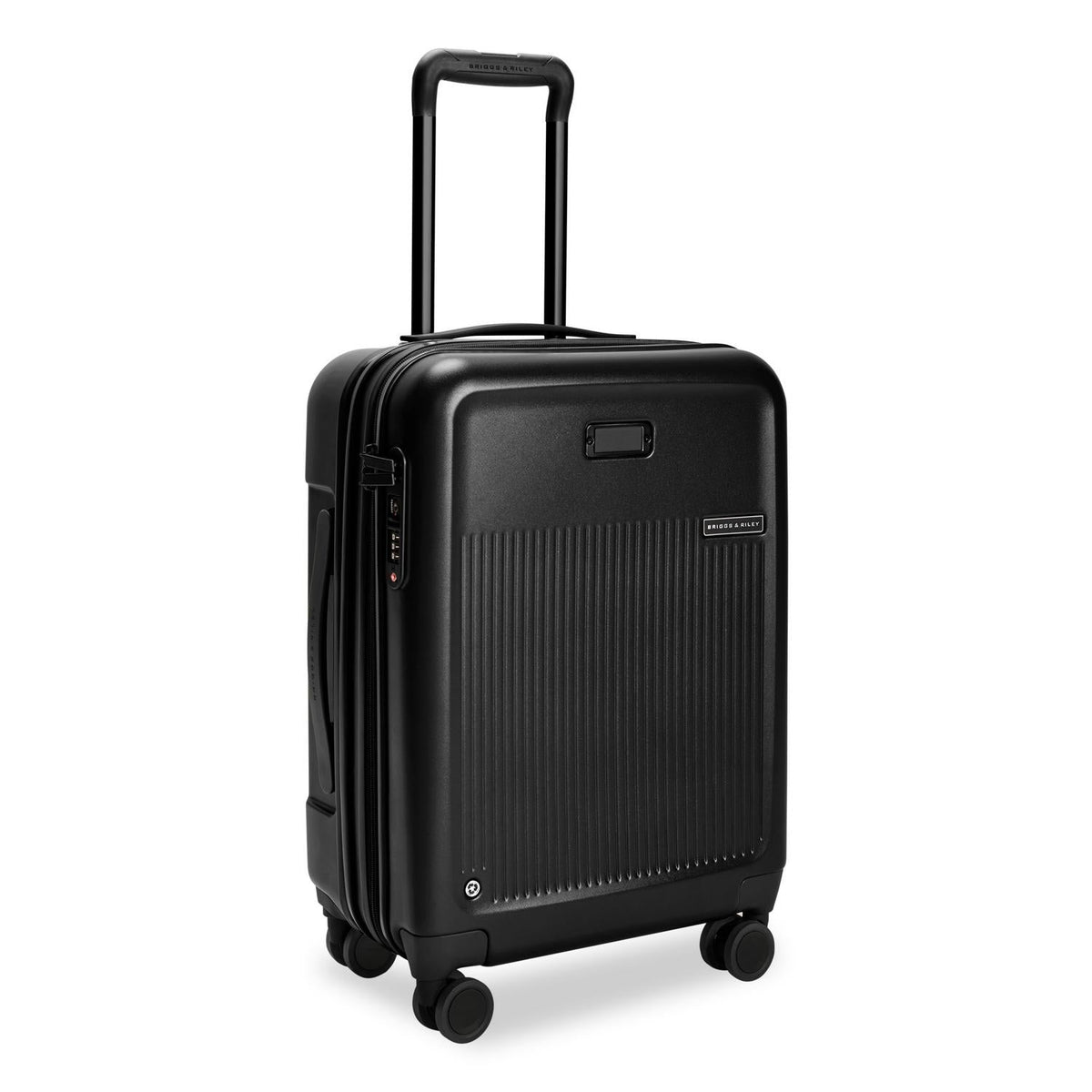 Briggs & Riley Sympatico Global 21" Carry-On Expandable Spinner in Black — angle view 2 # color_Black