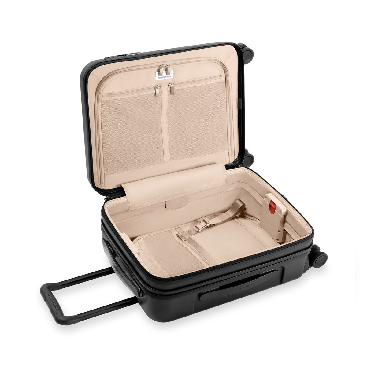 Briggs & Riley Sympatico Global 21" Carry-On Expandable Spinner in Black — interior view 2