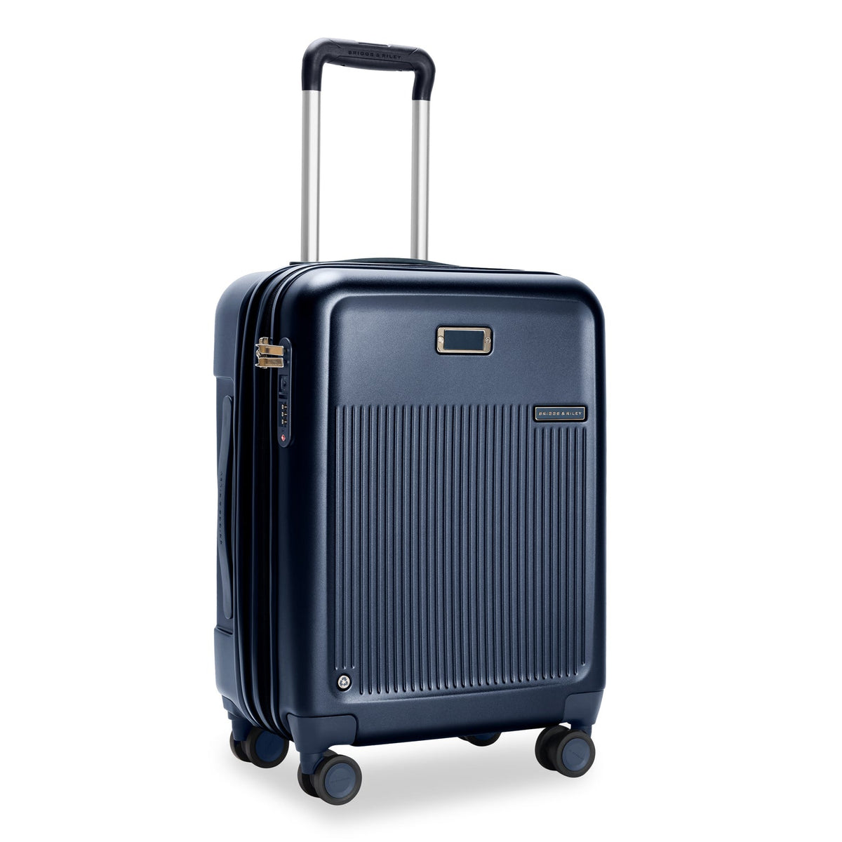 Briggs & Riley Sympatico Global 21" Carry-On Expandable Spinner in Navy — angle view 2