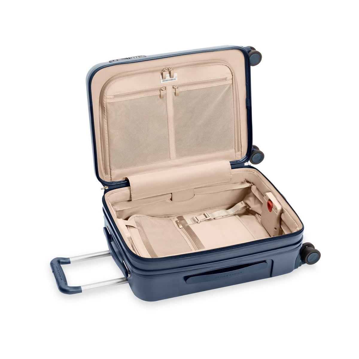 Briggs & Riley Sympatico Global 21" Carry-On Expandable Spinner in Navy — interior view 2