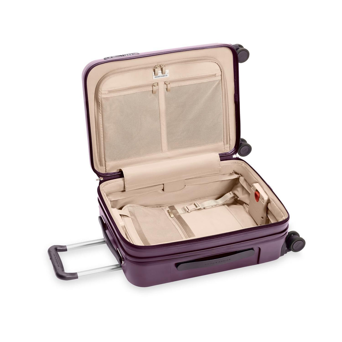 Briggs & Riley Sympatico Global 21" Carry-On Expandable Spinner in Plum — interior view 2