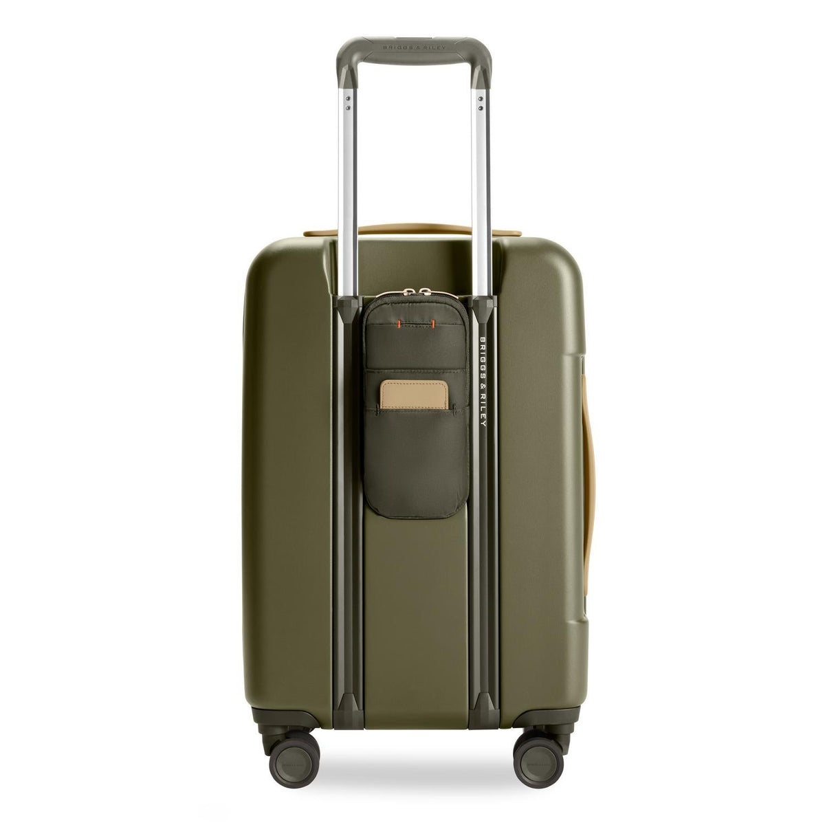 Briggs & Riley Sympatico Essential 22" Carry-On Expandable Spinner in Olive — back view