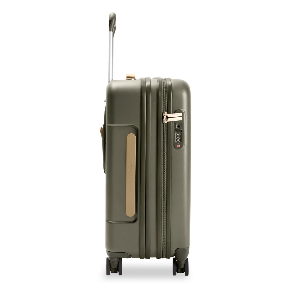 Briggs & Riley Sympatico Essential 22" Carry-On Expandable Spinner in Olive — angle view 3