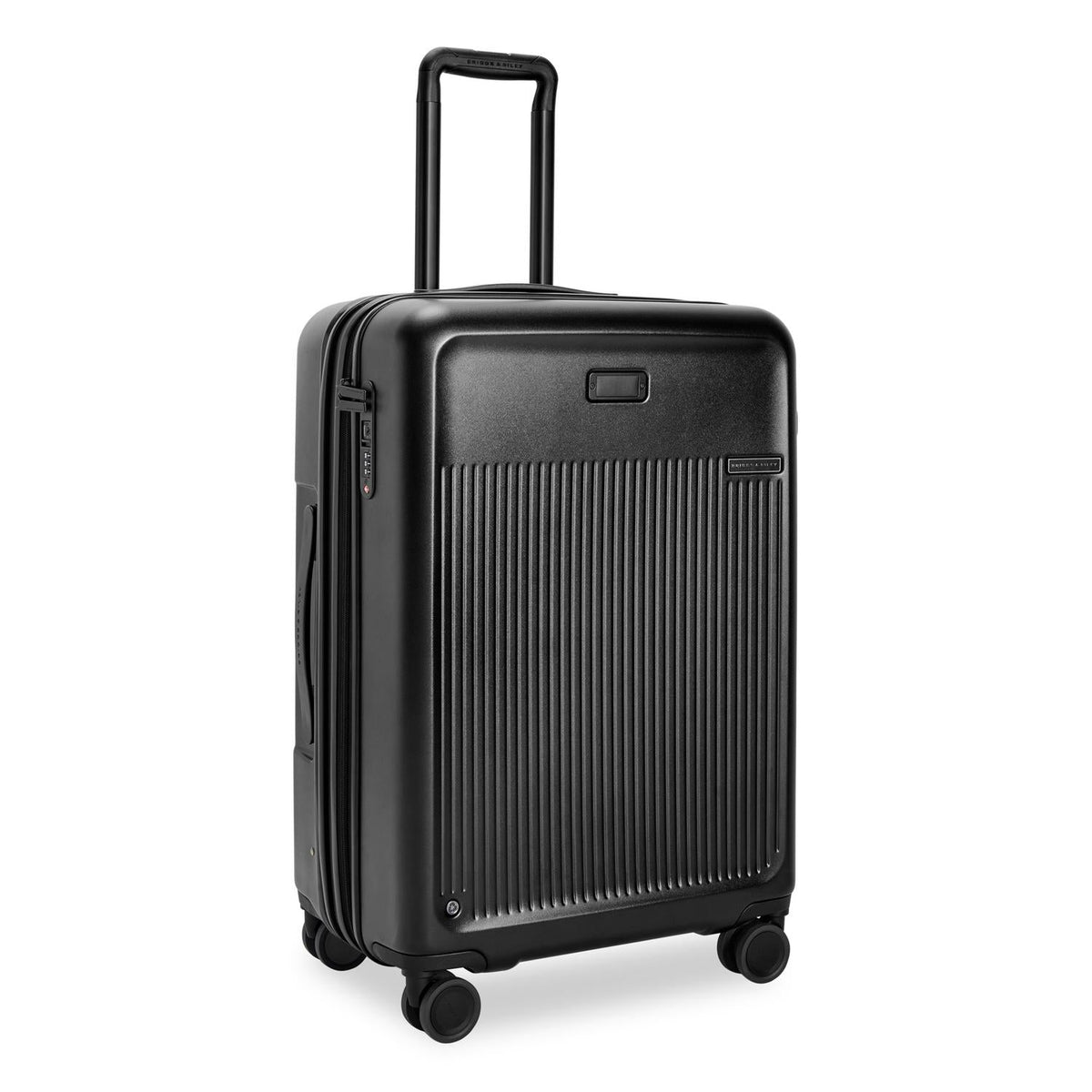 Briggs & Riley Sympatico Medium Expandable Spinner in Black — angle view 2 # color_Black