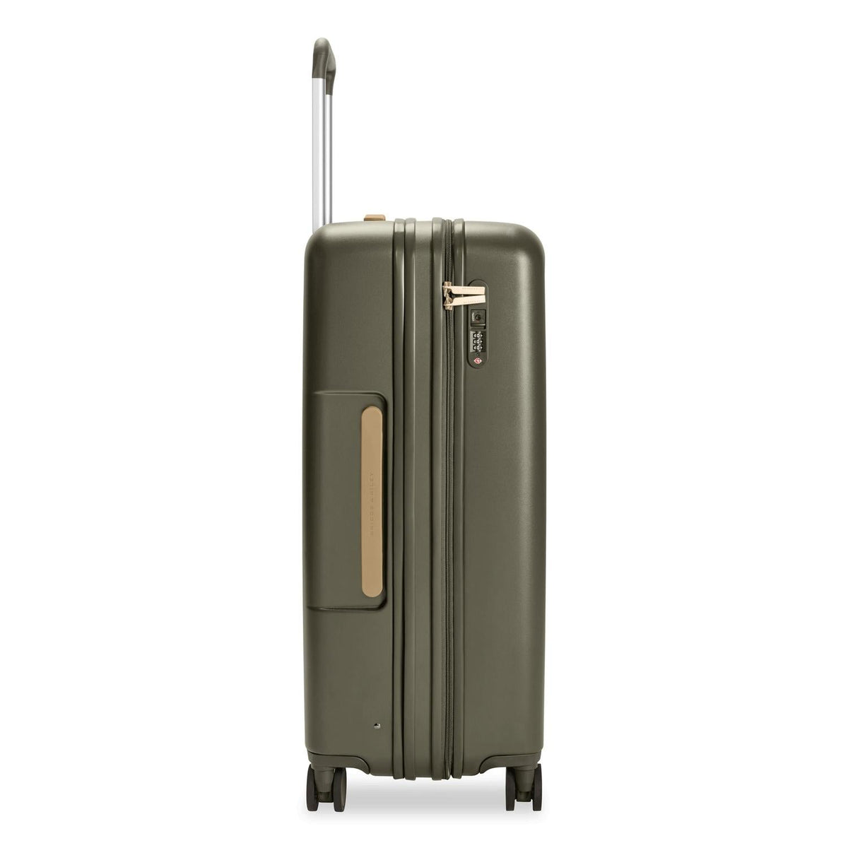 Briggs & Riley Sympatico Medium Expandable Spinner in Olive — angle view 3