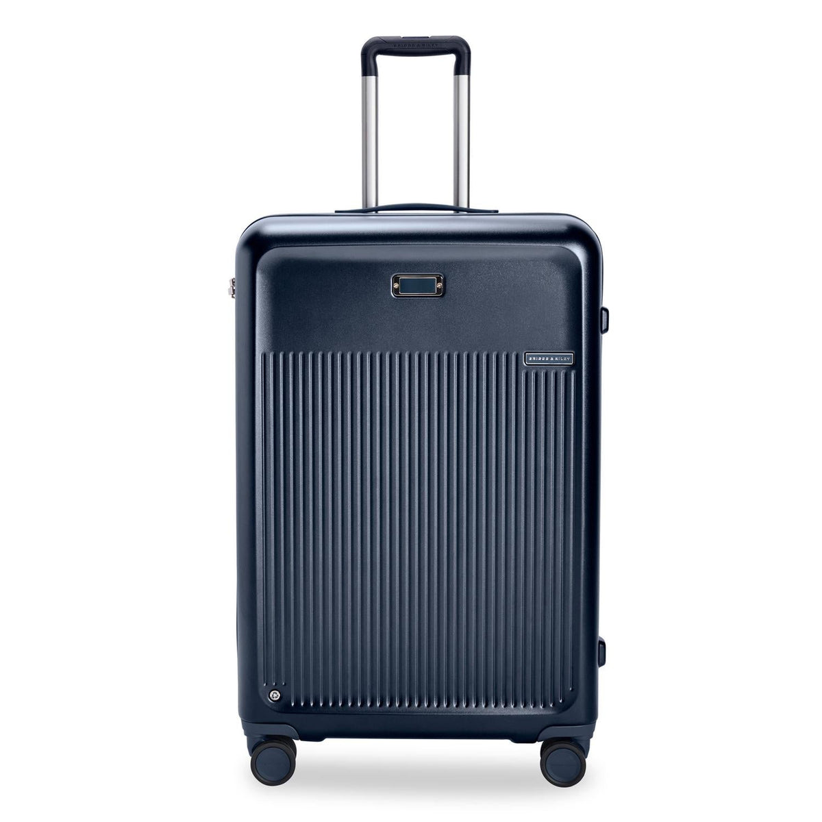 Briggs & Riley Sympatico Large Expandable Spinner in Navy — front view