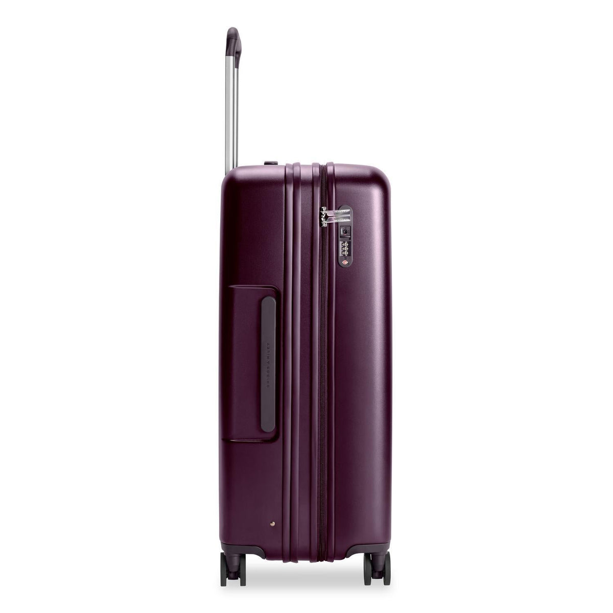 Briggs & Riley Sympatico Large Expandable Spinner in Plum — angle view 3