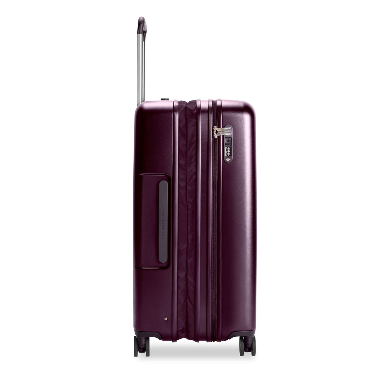 Briggs & Riley Sympatico Large Expandable Spinner in Plum — angle view 4